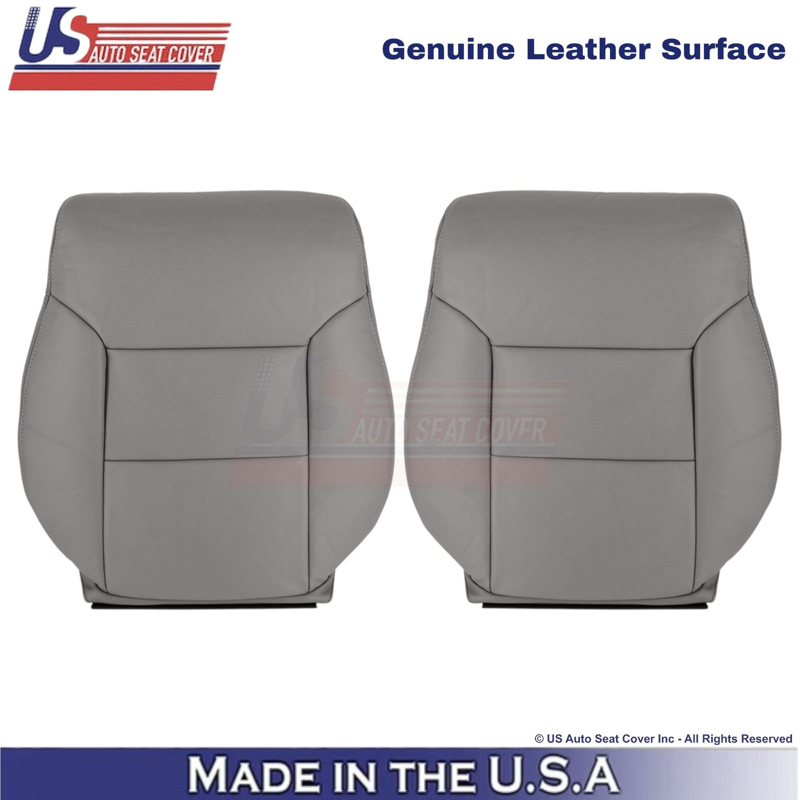 1998-2003 For Toyota Sienna Genuine Leather Front Top Replacement Covers Gray