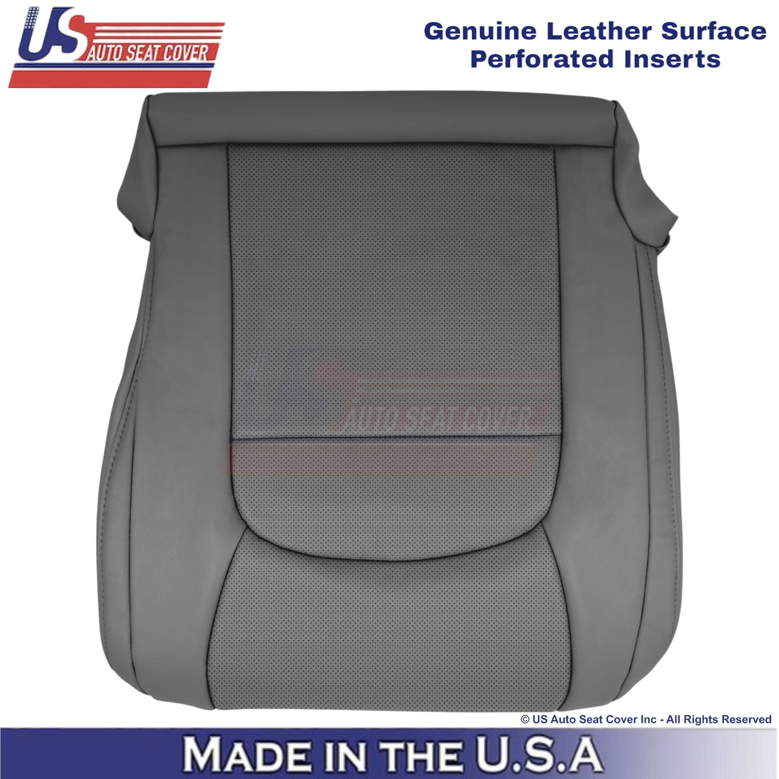 2008-2021 For Toyota Land Cruiser Genuine Leather Perf. Driver Bottom Cover Gray
