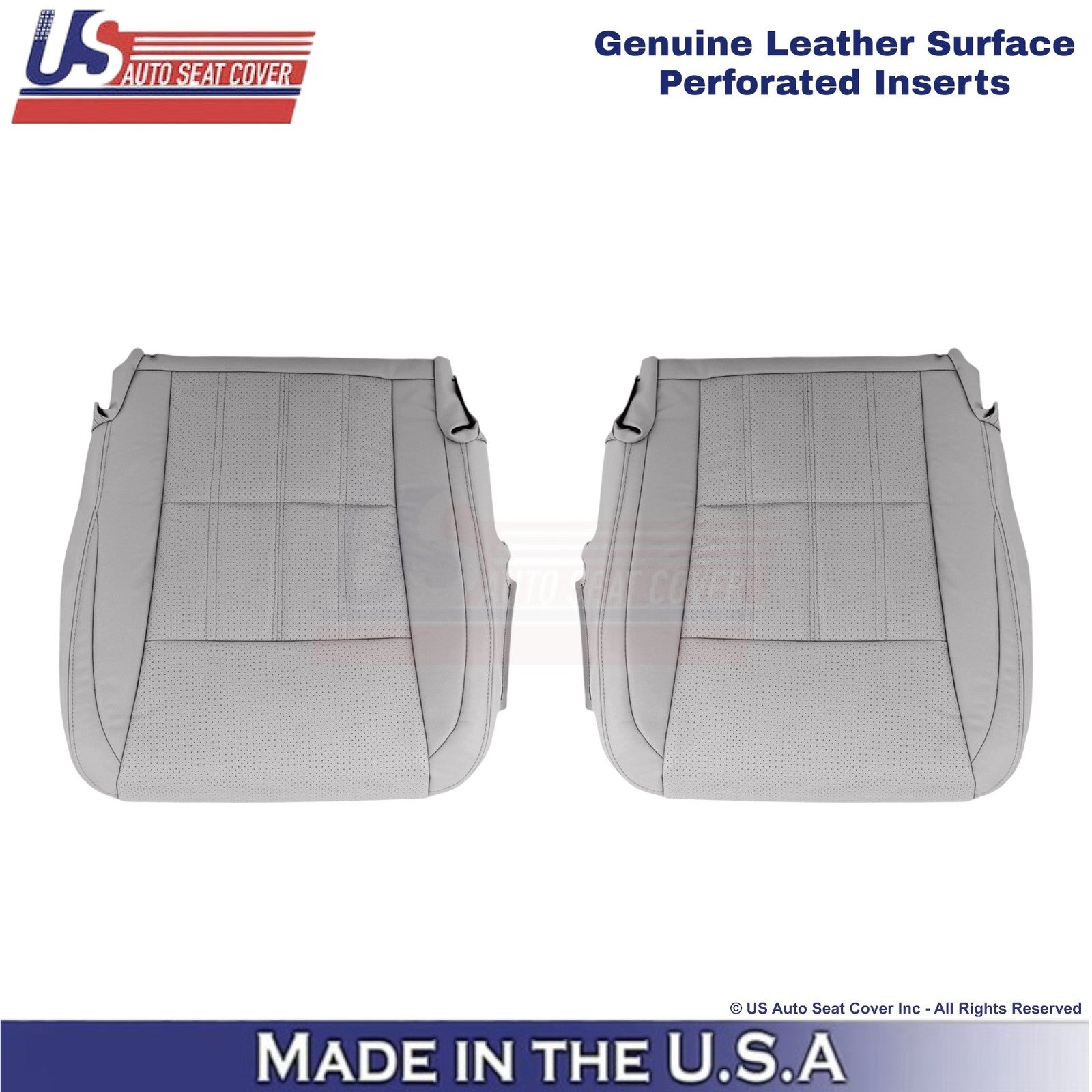 2016-2018 For Lexus ES 350 Genuine Leather Front Bottom Seat Covers Stratus Gray
