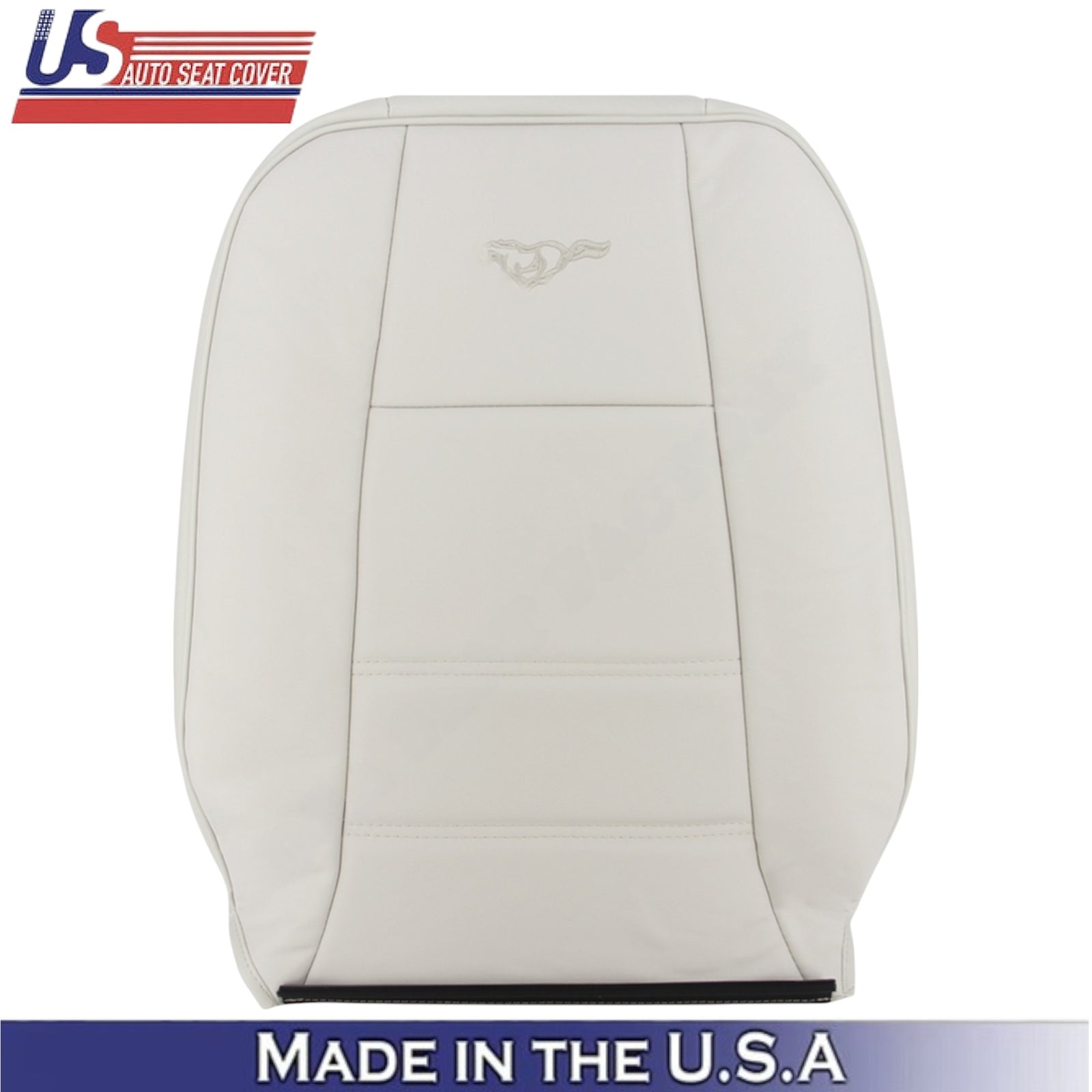 1999-2004 For Ford Mustang V6 Leatherette Driver Side Seat Covers Oxford White