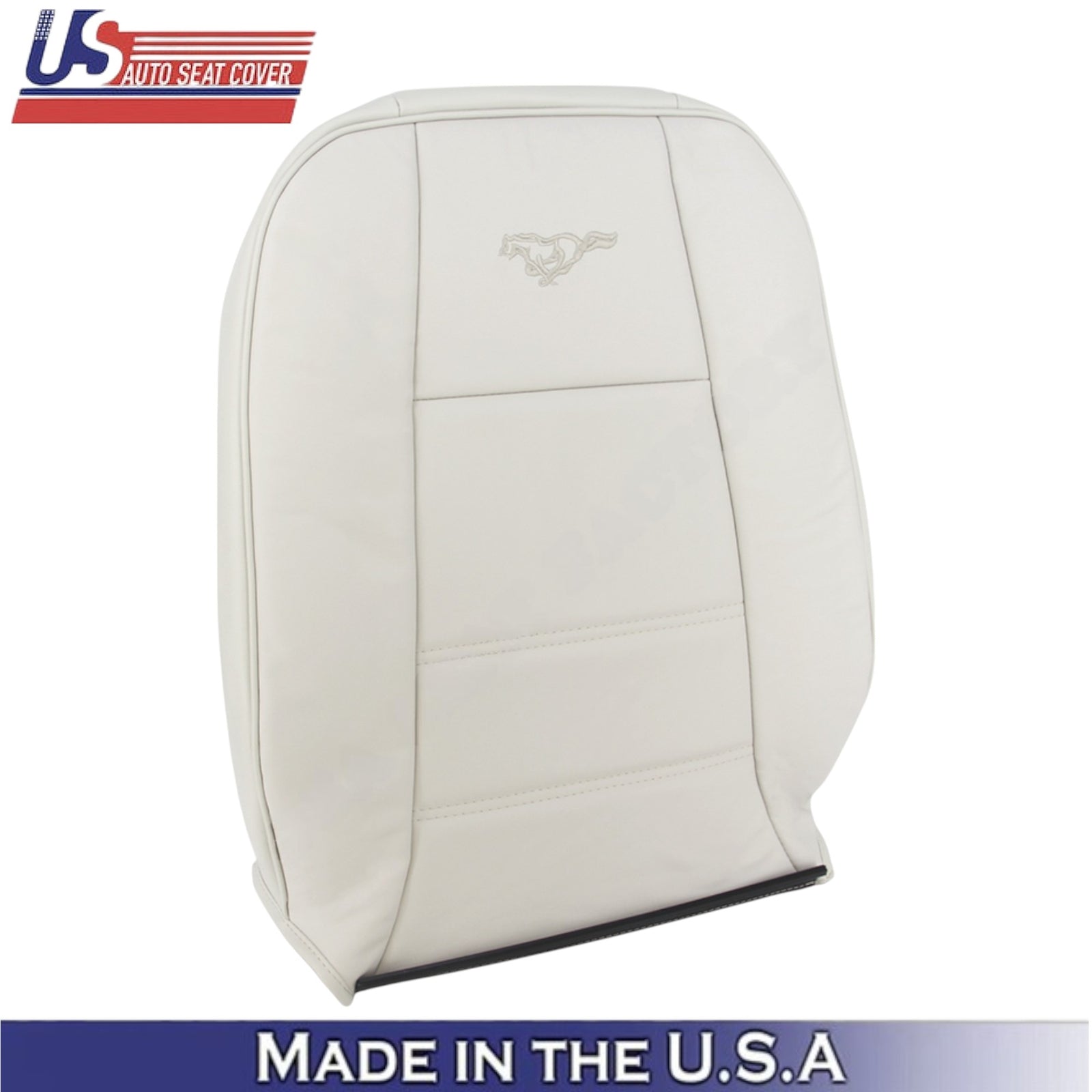 1999-2004 For Ford Mustang V6 Leatherette Driver Side Seat Covers Oxford White
