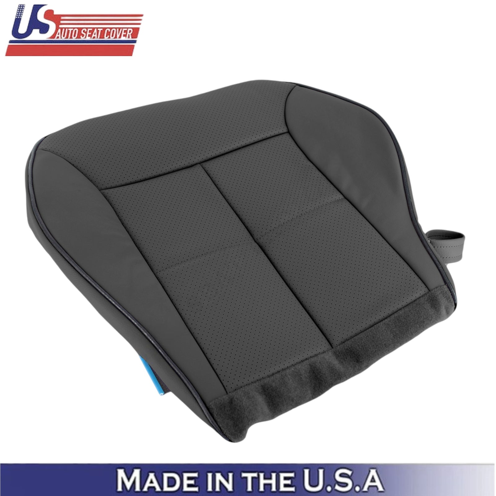 2007-2010 For Lincoln MKX Genuine Leather Front Bottom Covers Charcoal Black