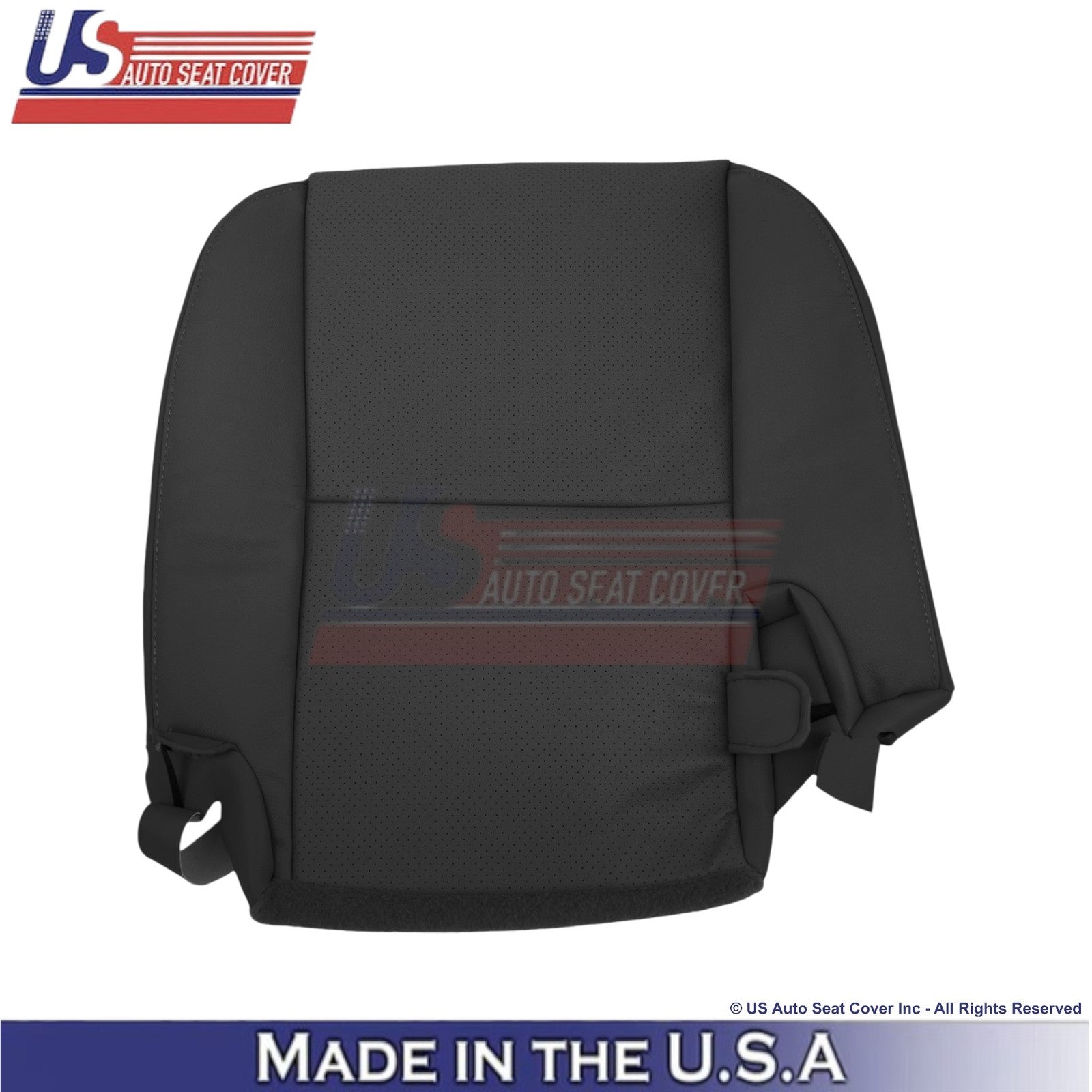 2010-2013 Fits Toyota Tundra Leather Perf. Rear Right Bottom Seat Cover Black