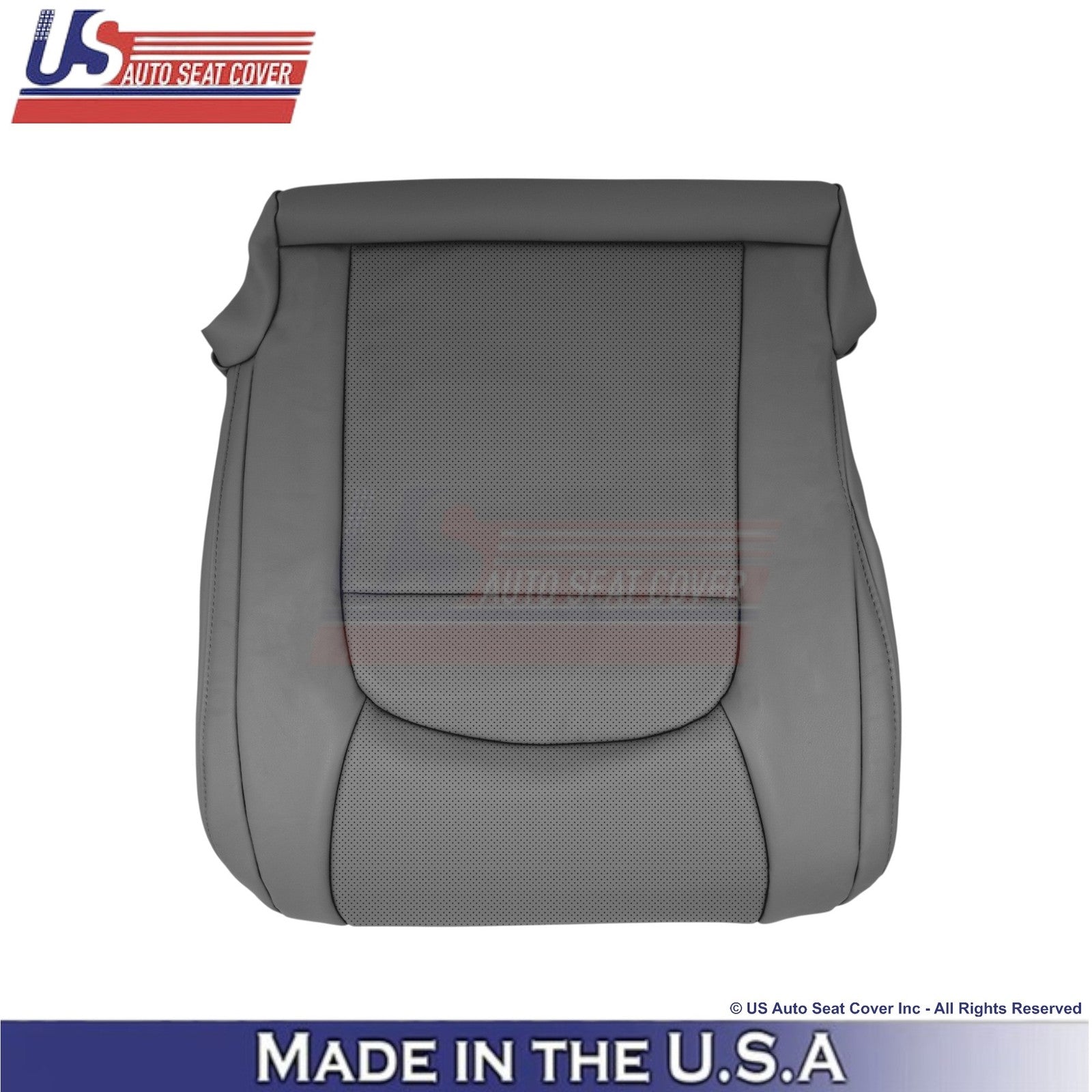 2008-2021 For Toyota Land Cruiser Leatherette Perf. Passenger Bottom Cover Gray