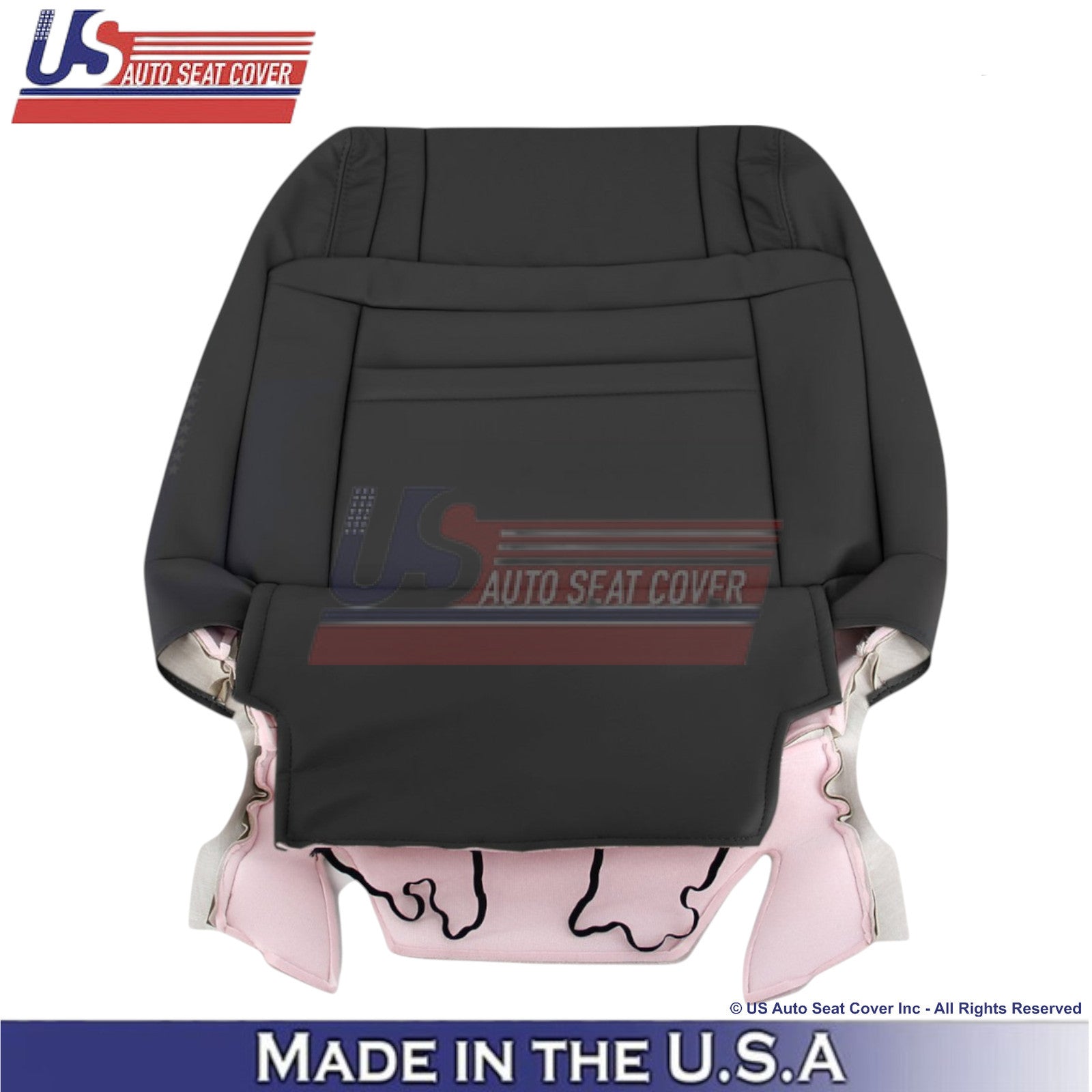 2007-2013 For Toyota Tundra Genuine Leather Driver Top Seat Cover Black