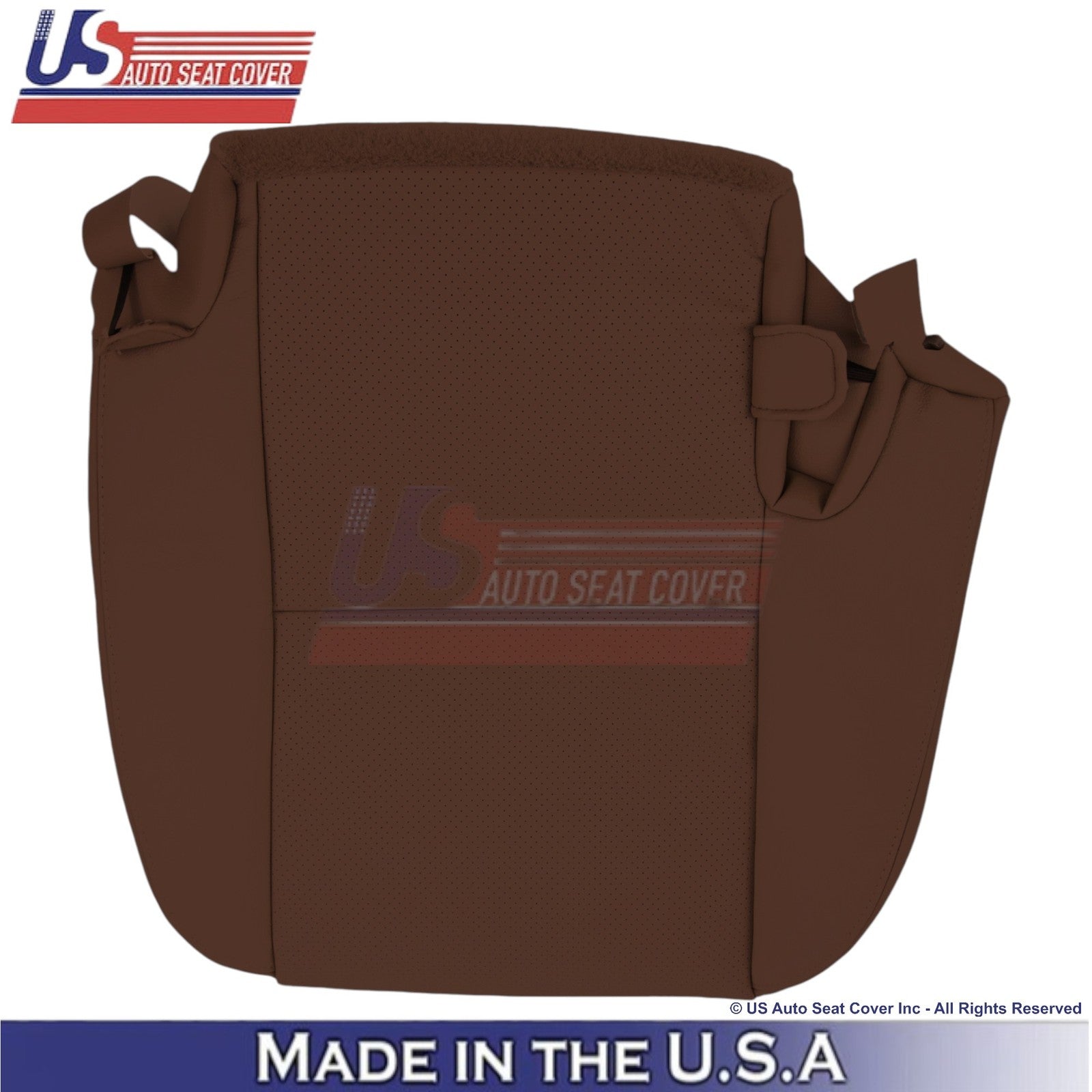 2010-2013 For Toyota Tundra Leather Perf. Rear Right Bottom Seat Cover Red Rock