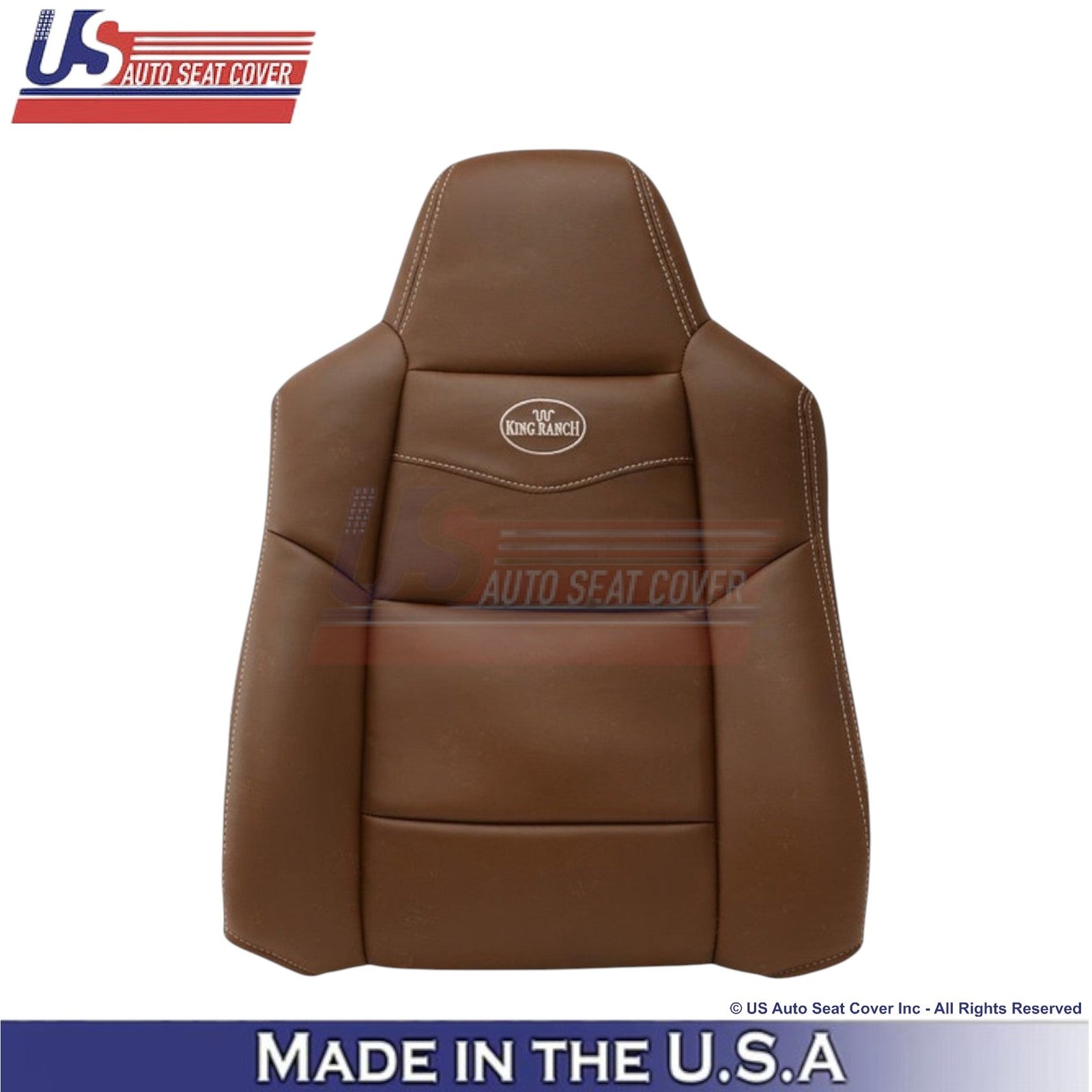 2003-2007 For Ford F250 F350 F450 King Ranch Leatherette Top Seat Covers Brown