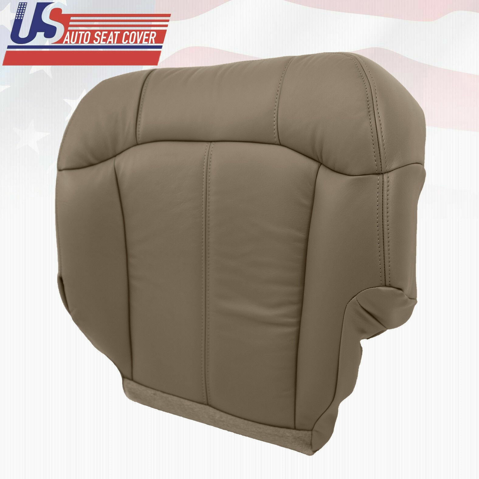 1999 2000 2001 2002 Chevy Silverado 3500 Driver Bottom Leather-Seat Cover TAN