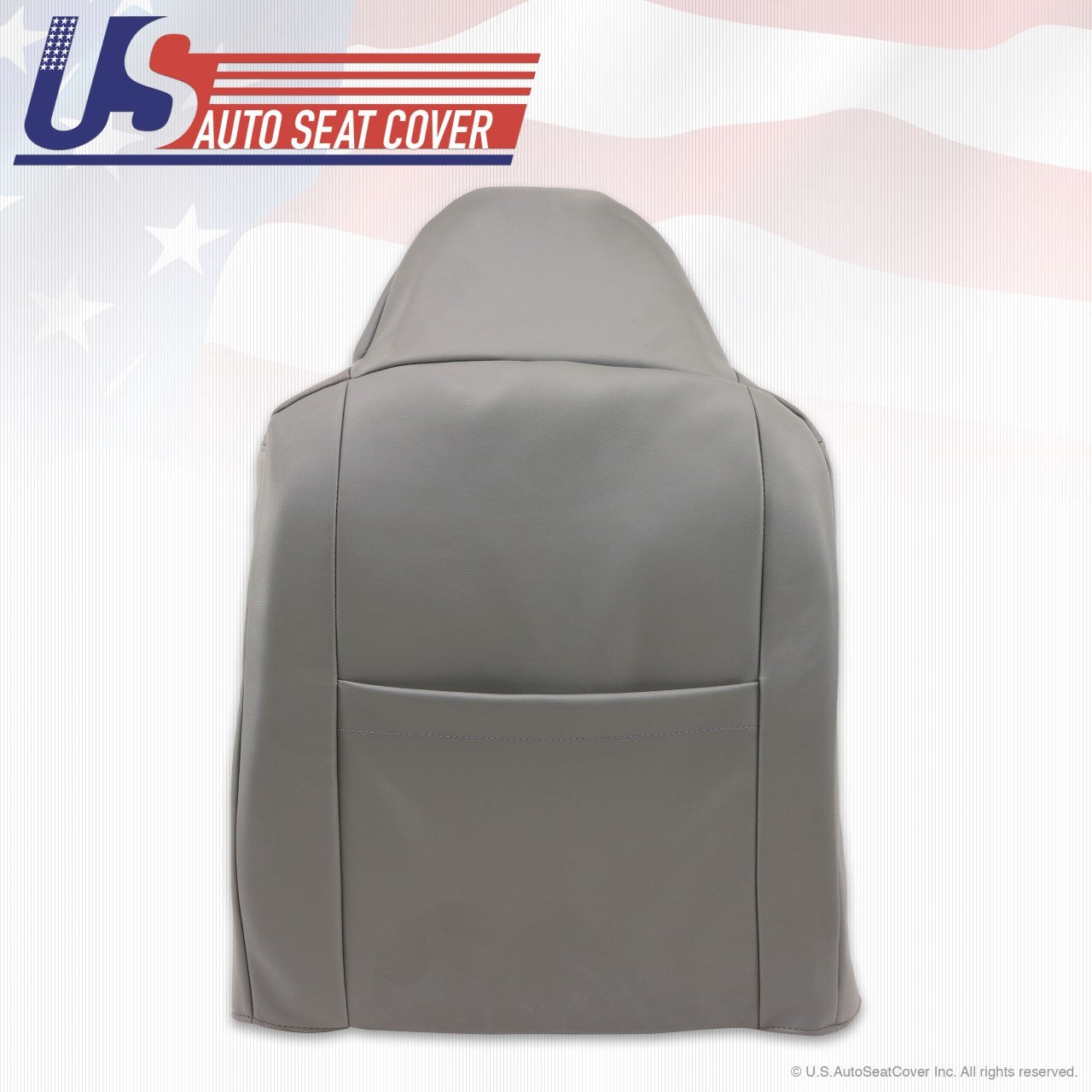 2002 To 2007 Ford F-350 Driver Top Lean Back perforated Leather Seat Cover Gray