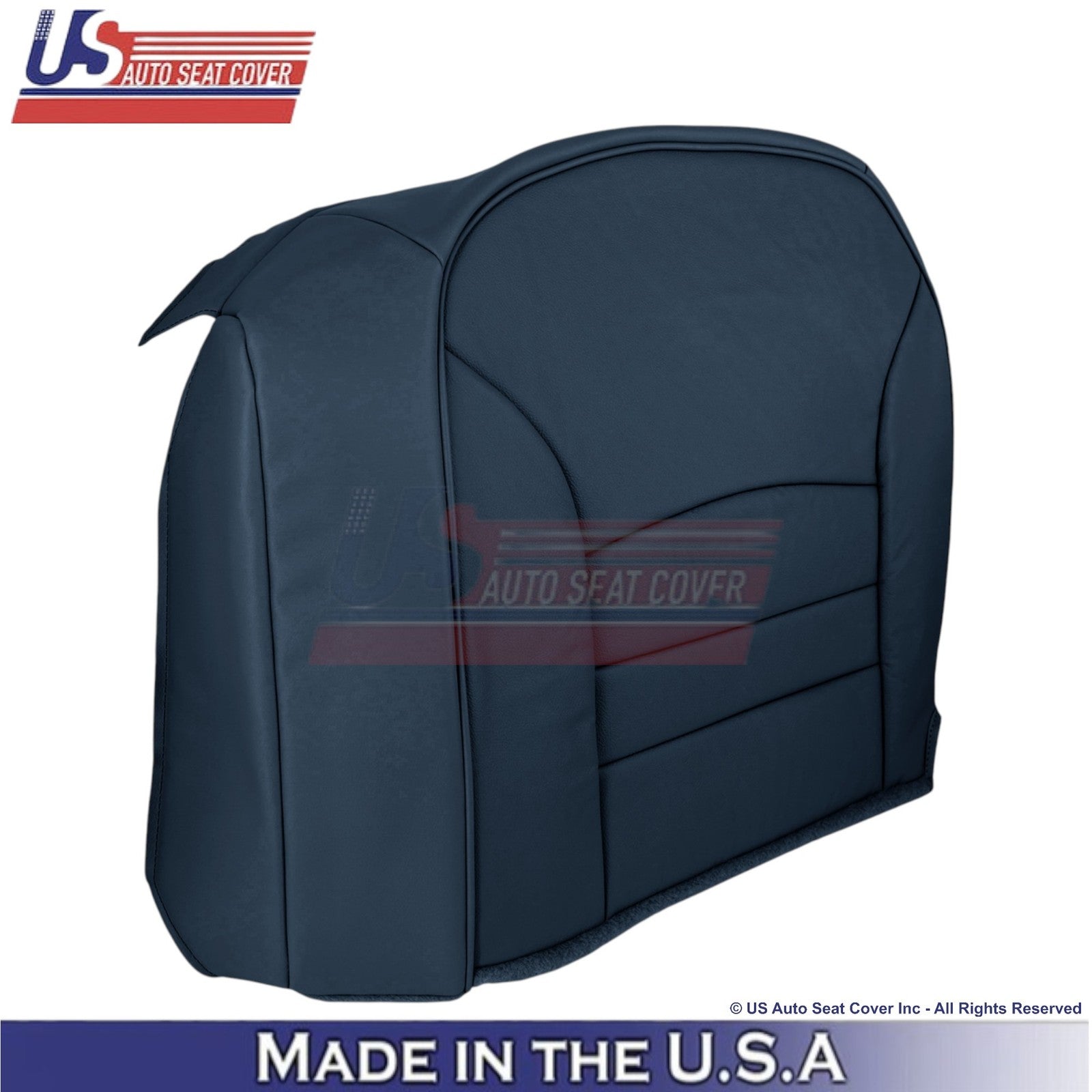1998-2002 For Ford Crown Victoria Genuine Leather Front Covers Dark Denim Blue