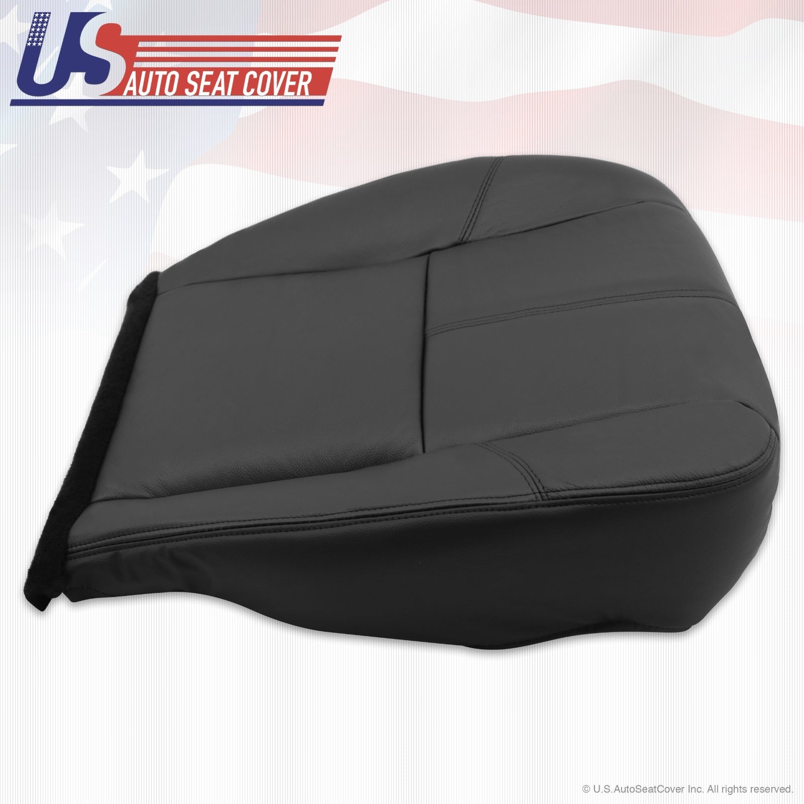 2007 - 2012 GMC Sierra Driver Bottom & Top Lean Back Leather Upholstery Black