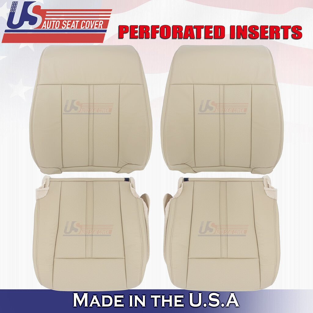 2015-2017 For Lincoln Navigator Leather Front Replacement Seat Covers Tan