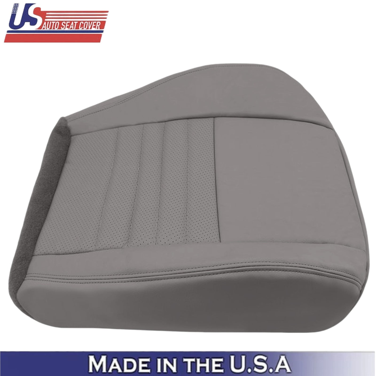 1999-2004 For Ford Mustang GT Leather Driver Bottom Seat Cover Medium Graphite