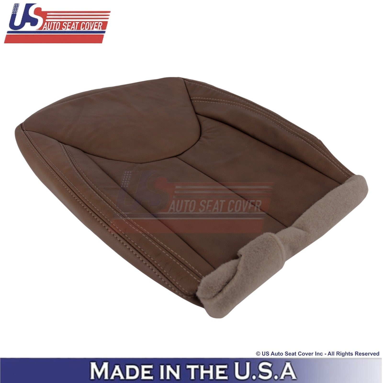2013-2017 Fits Jeep Wrangler Genuine Leather Passenger Bottom Cover Dark Saddle