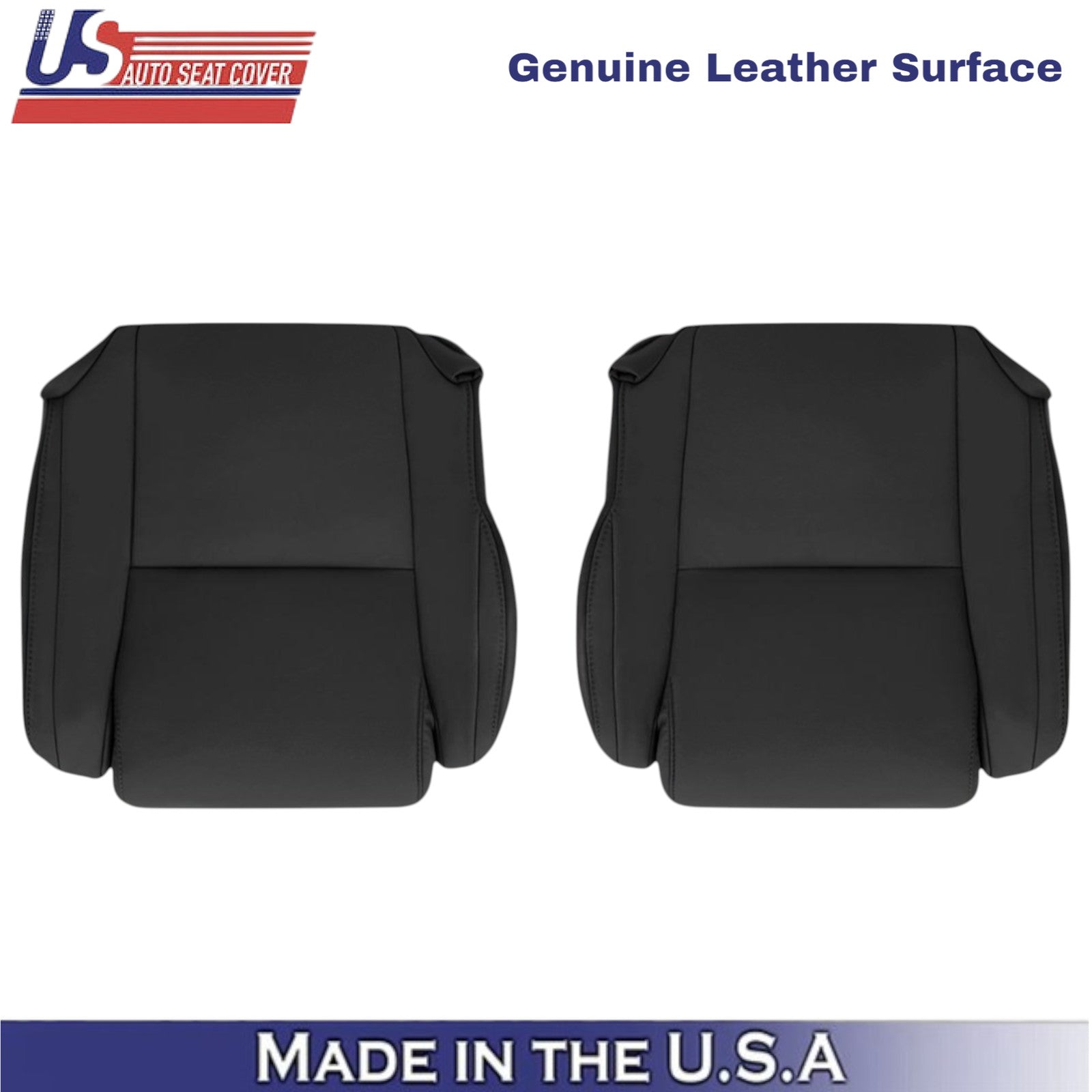 2007-2013 For Toyota Tundra Genuine Leather front Replacement Seat Covers Black