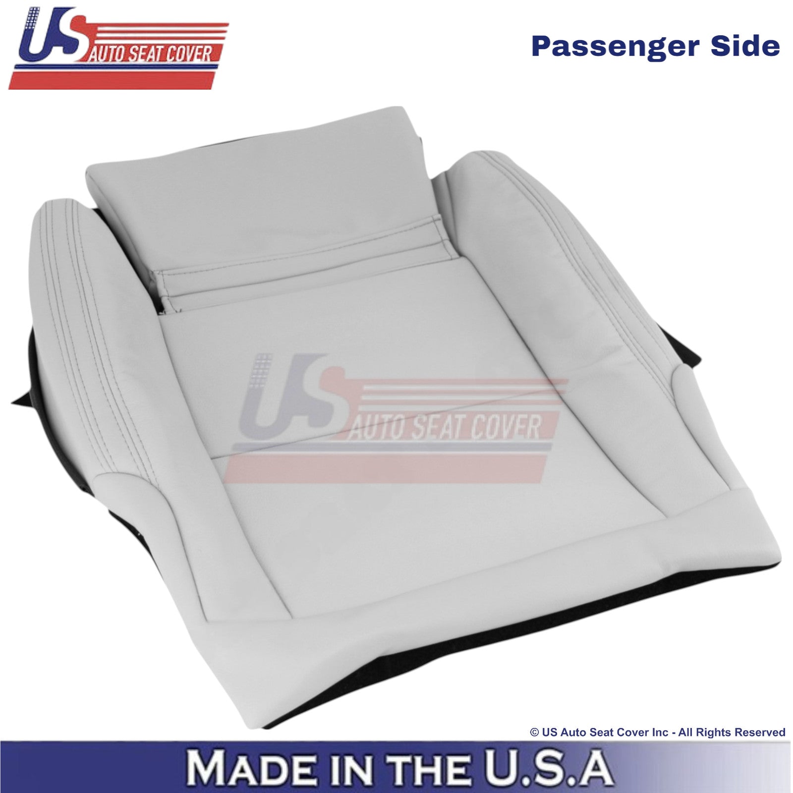 2016-2019 Fits Mercedes Benz CLA250 Passenger Bottom Leatherette Seat Cover Gray