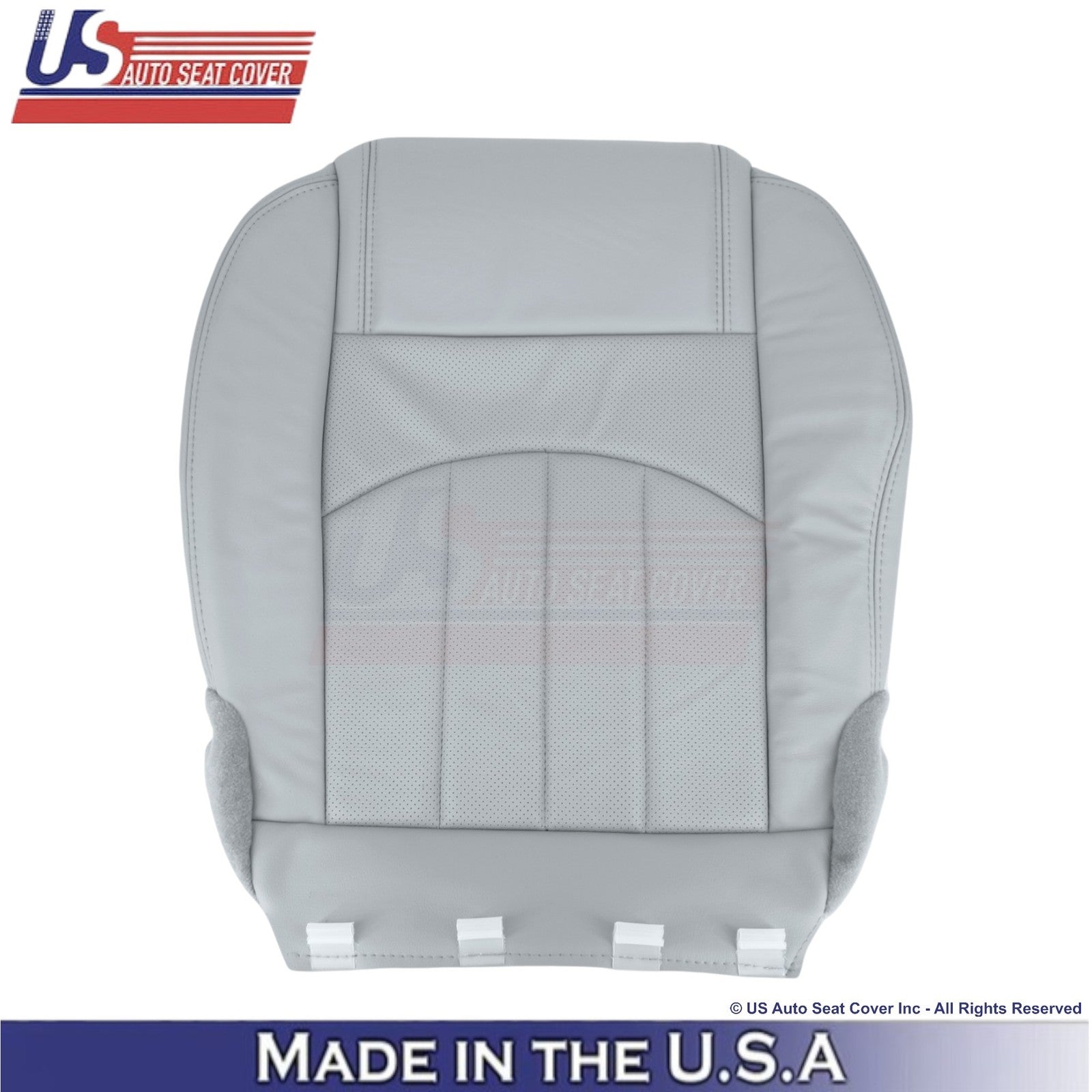 2013-2017 Fits Chevy Traverse Leather Perf. Front Seat Covers Light Titanium