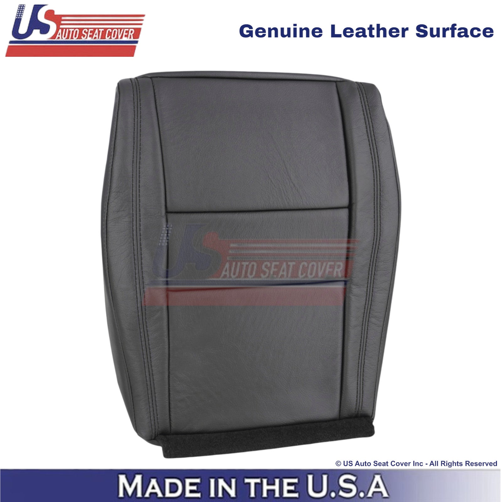 2011-2025 For Dodge Durango Genuine Leather Front Driver Bottom Seat Cover Black