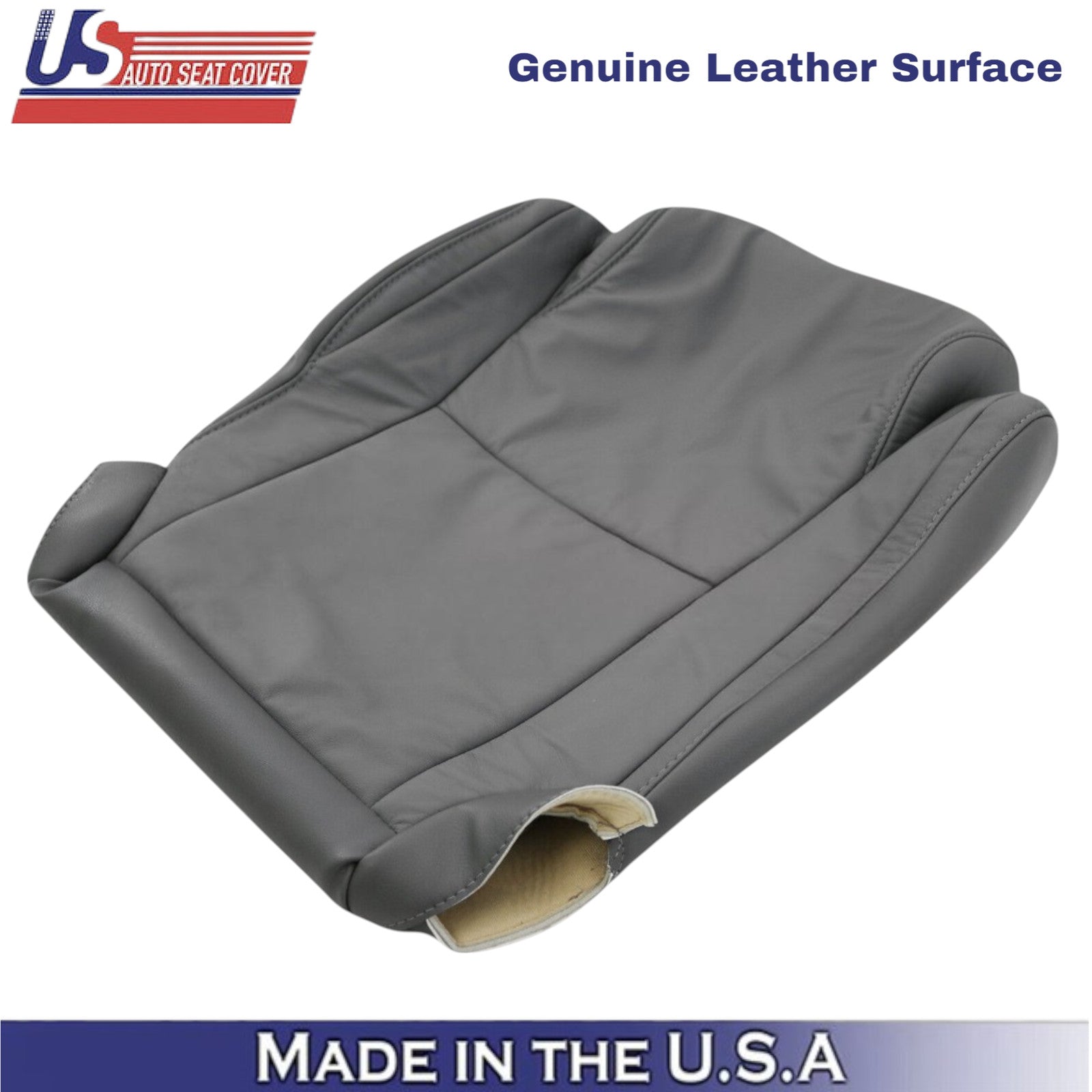2007-2013 For Toyota Tundra Genuine Leather front Driver Side Covers Gray