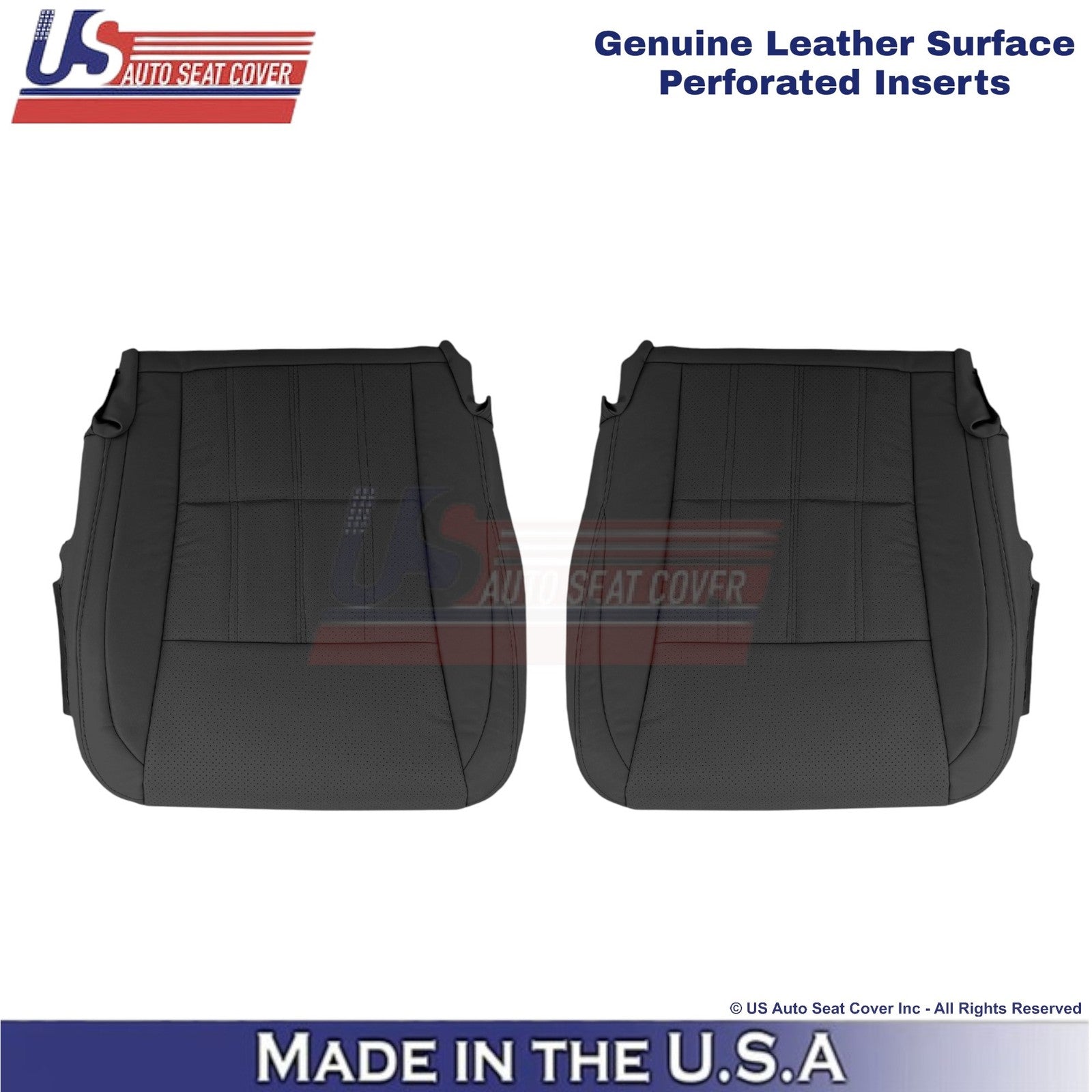 2016-2018 For Lexus ES 350 Genuine Leather Front Bottom Replacement Covers Black