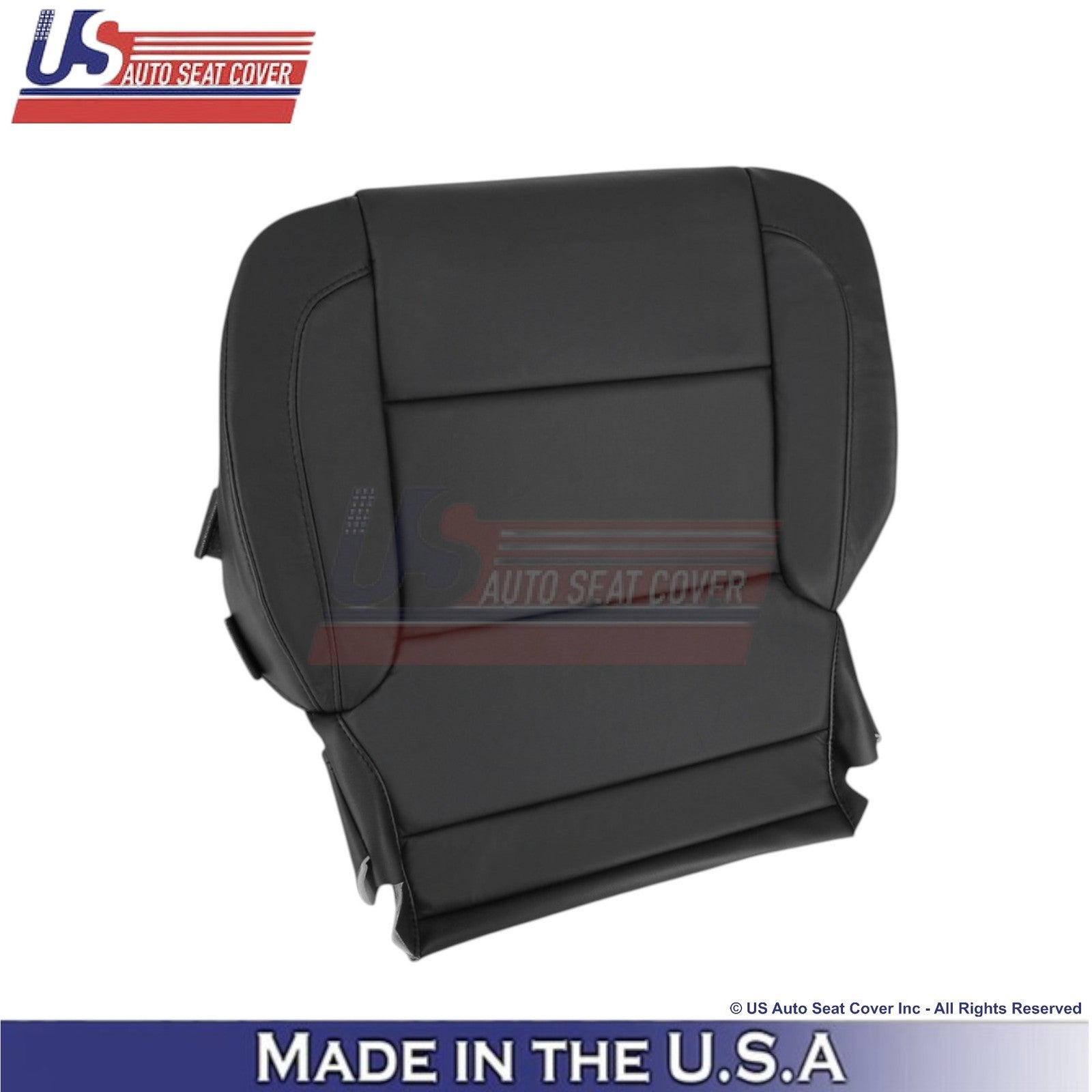 2015-2020 Fits Chevy Suburban Leather Perf. Front Replacement Covers Jet Black
