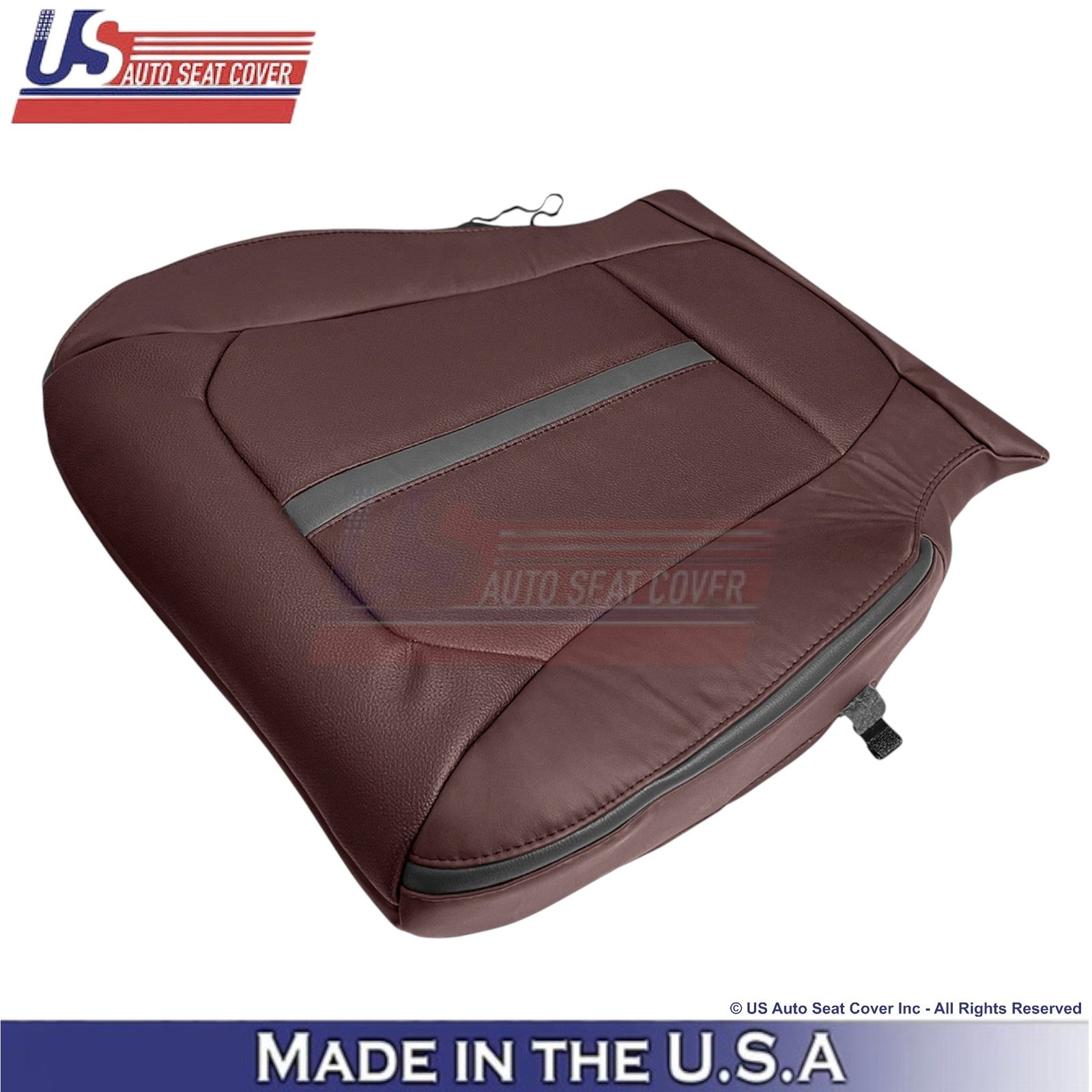 2018-2020 For Ford F150 Platinum Genuine Leather Front Bottom Covers Dk. Marsala