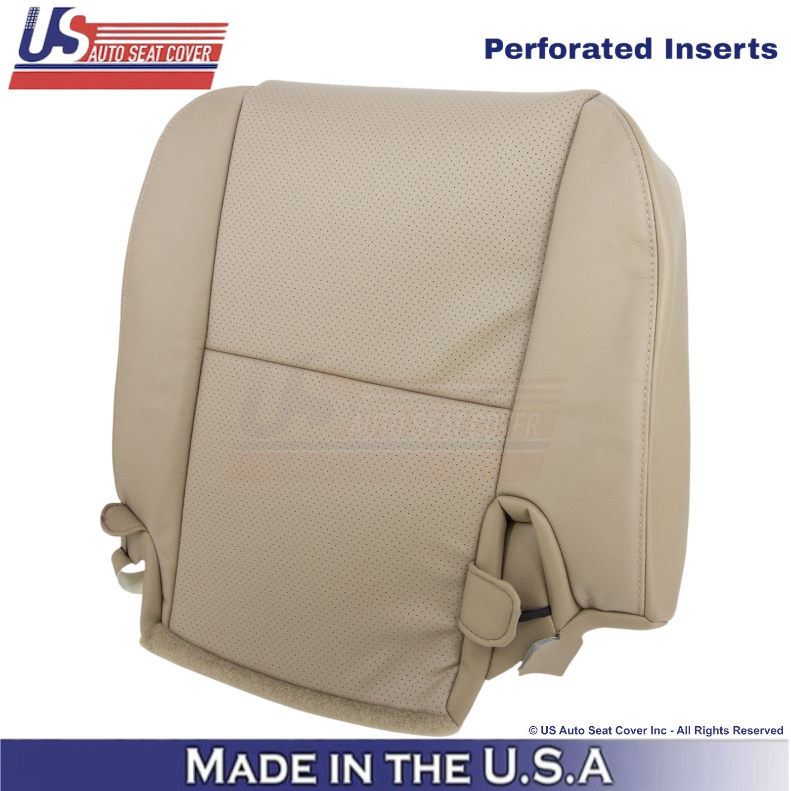 2011 Fits Toyota Tundra Leather Perf. Rear Left Bottom Seat Cover Sand Beige