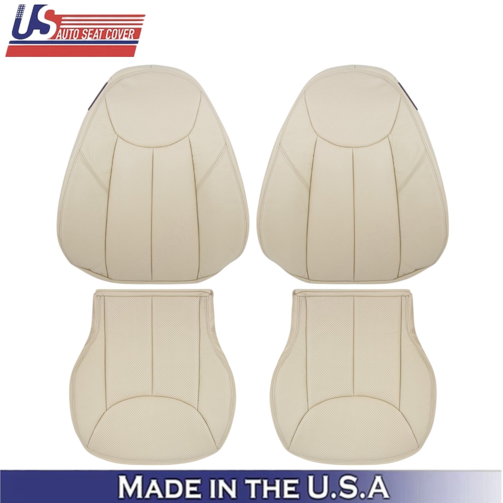 2003-2007 for Mercedes Benz R230 SL500 Front Seat Covers Genuine Leather Beige