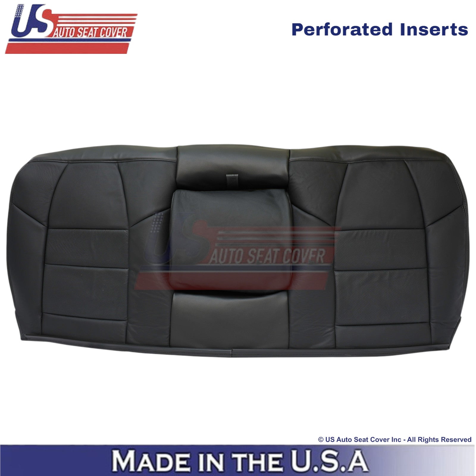 2003-2004 Fits Ford F250 F350 Lariat Leatherette Perf Rear Top OEM Covers Black