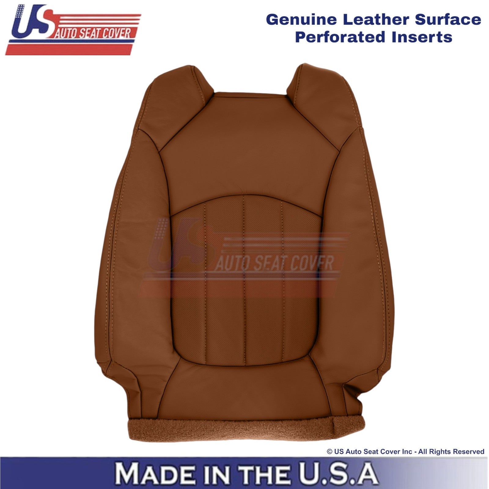 2015-2017 Fits Chevy Traverse Genuine Leather Perf. Front Seat Covers Saddle Up