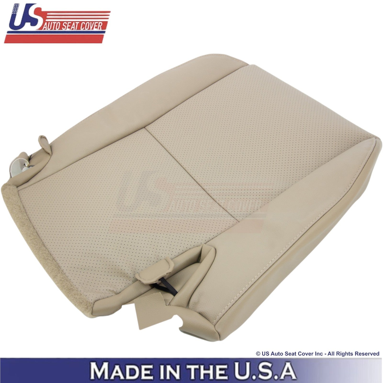 2011 Fits Toyota Tundra Leather Perf. Rear Left Bottom Seat Cover Sand Beige