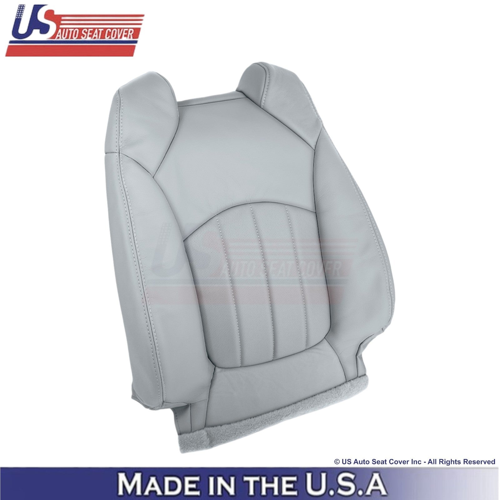 2013-2017 Fits Chevy Traverse Leatherette Perf. Front Seat Covers Light Titanium