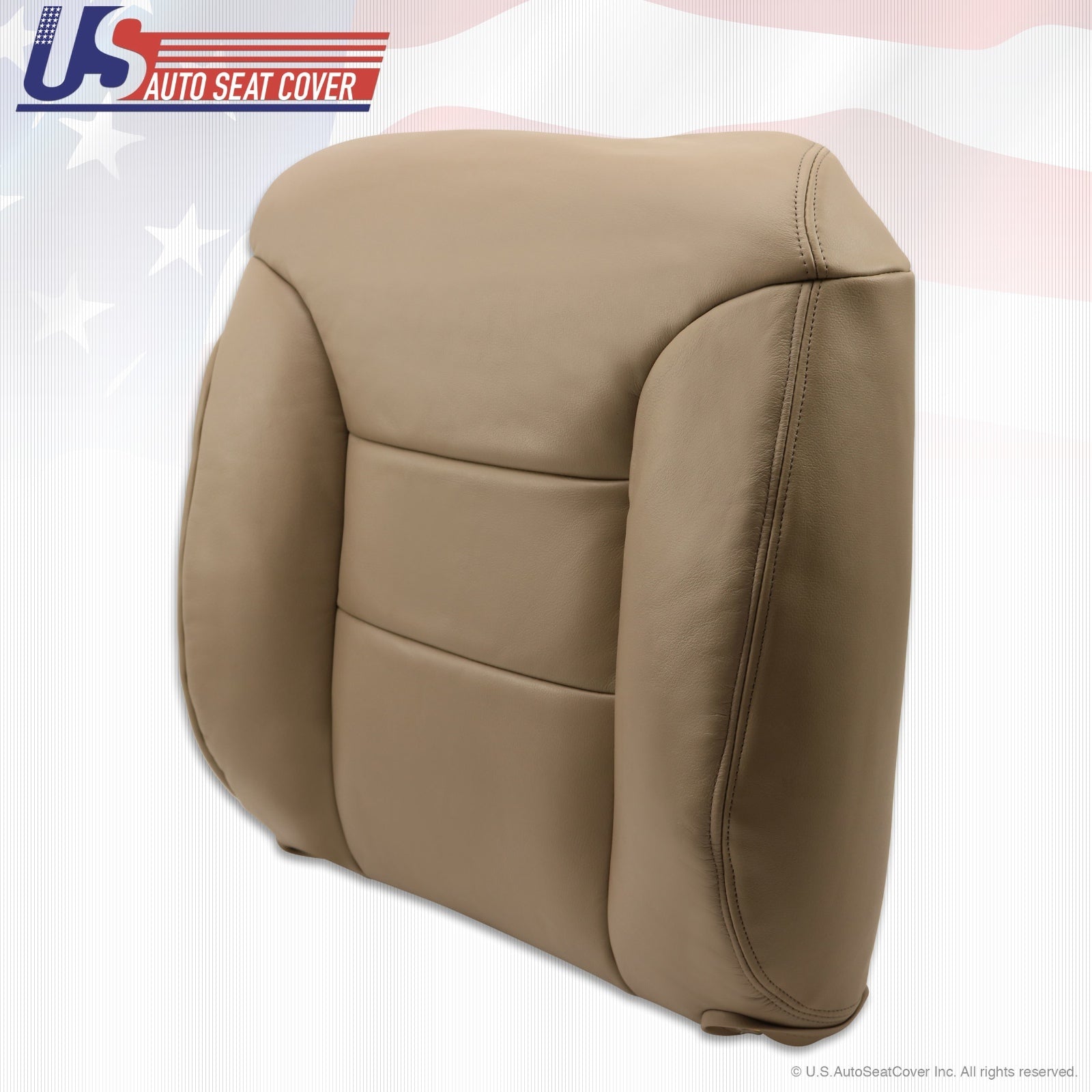 1995 to1999 Chevy Tahoe Driver Upper top Lean Back Leather Seat Cover Tan