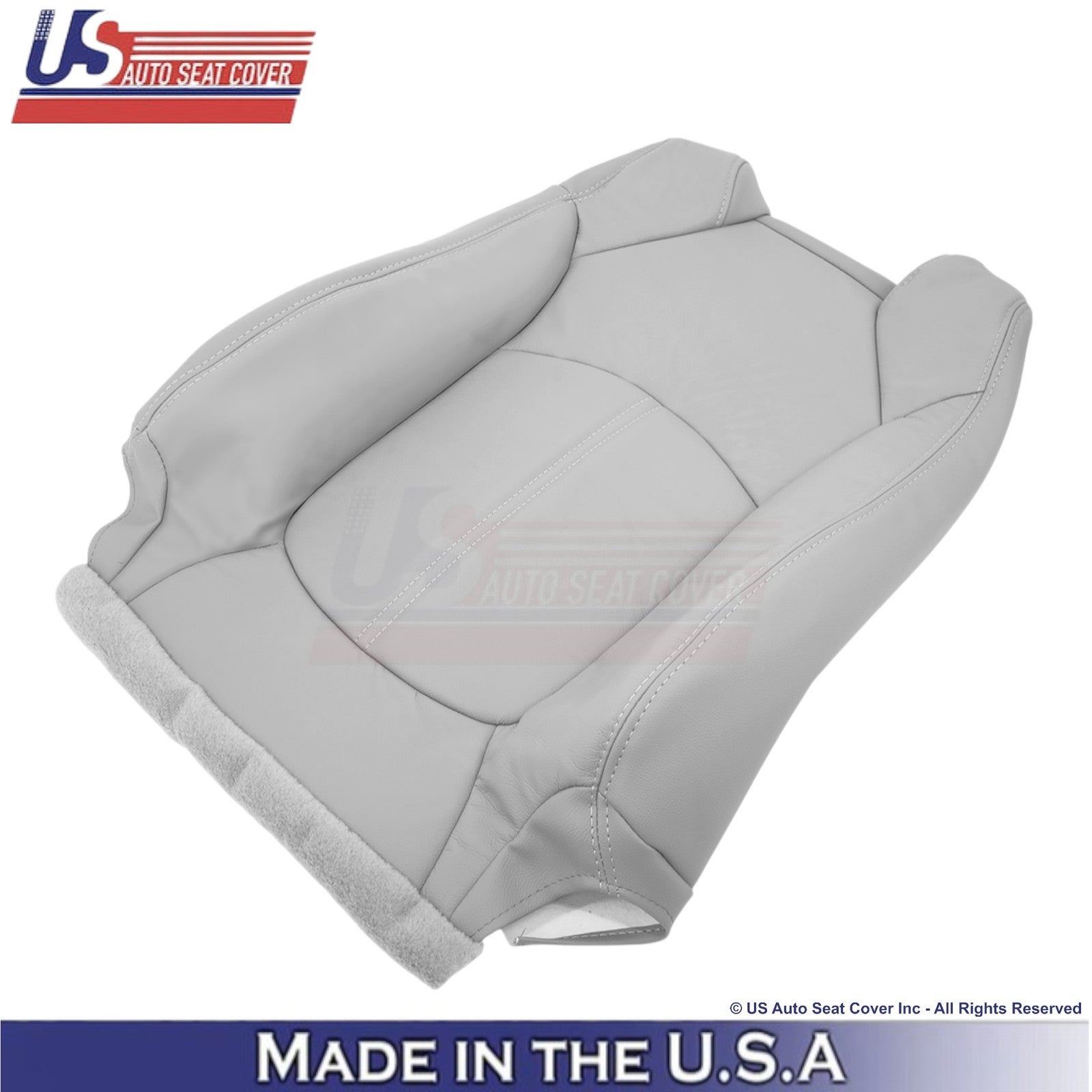 2013-2017 Fits Chevy Traverse Leatherette Front Top Seat Covers Light Titanium