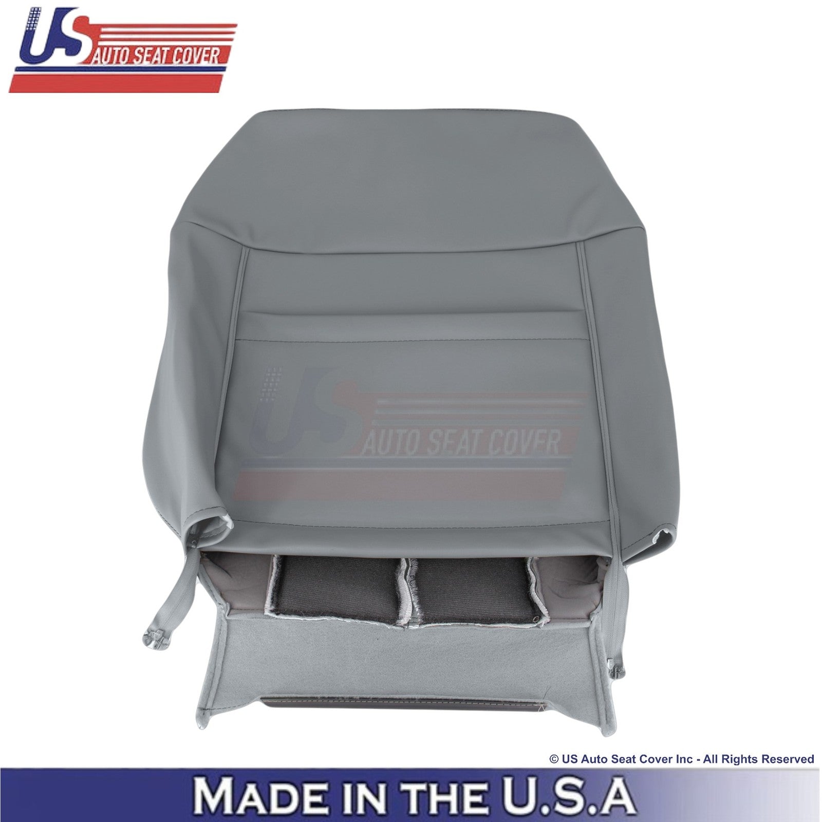 2011-2014 For Ford F150 Lariat Leatherette Perf Passenger Side Covers Steel Gray