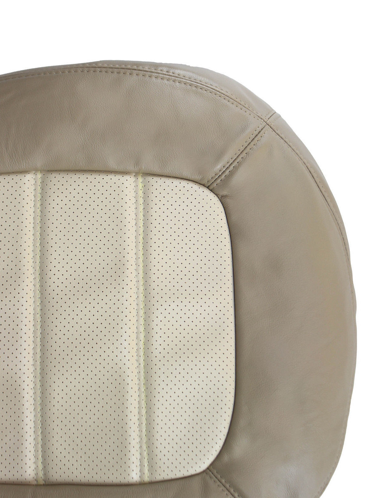 2002-05 Fits Ford Explorer Driver & Passenger Bottom Leather Covers Tan PERFORAT
