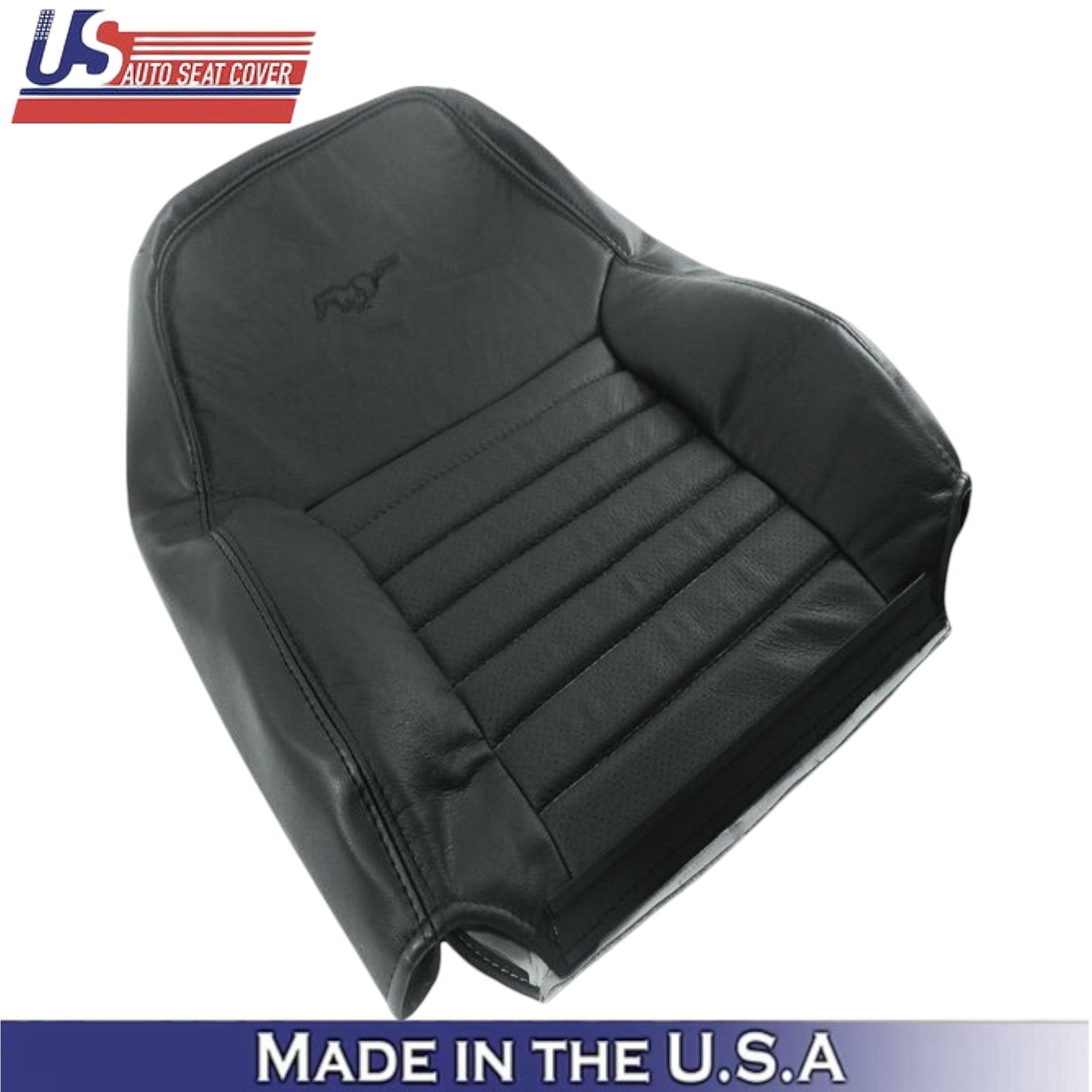 1999-2004 For Ford Mustang GT Leatherette Front Replacement Covers Dark Charcoal