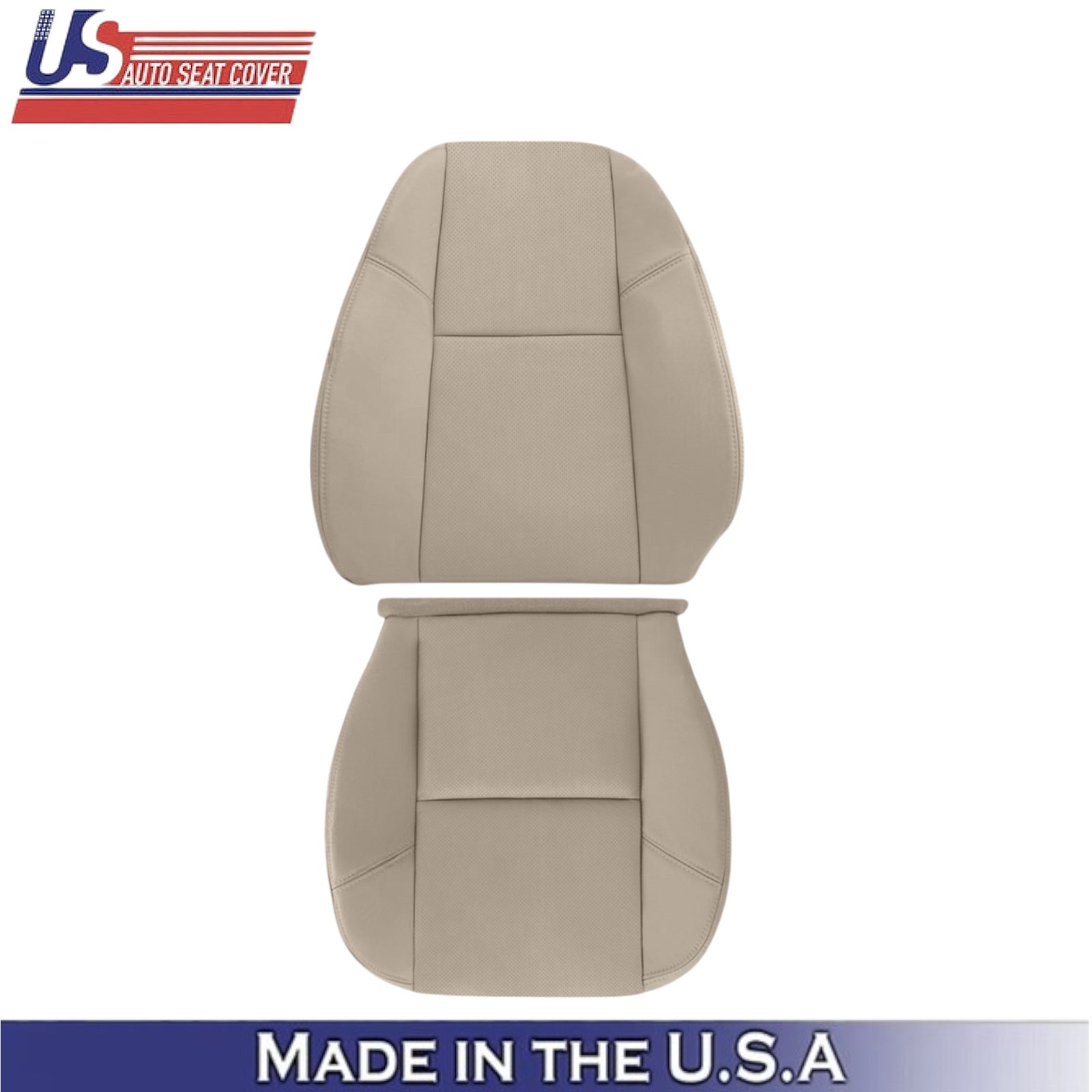 2012-2014 For Chevy Silverado 1500 Genuine Leather Passenger Side Covers Tan