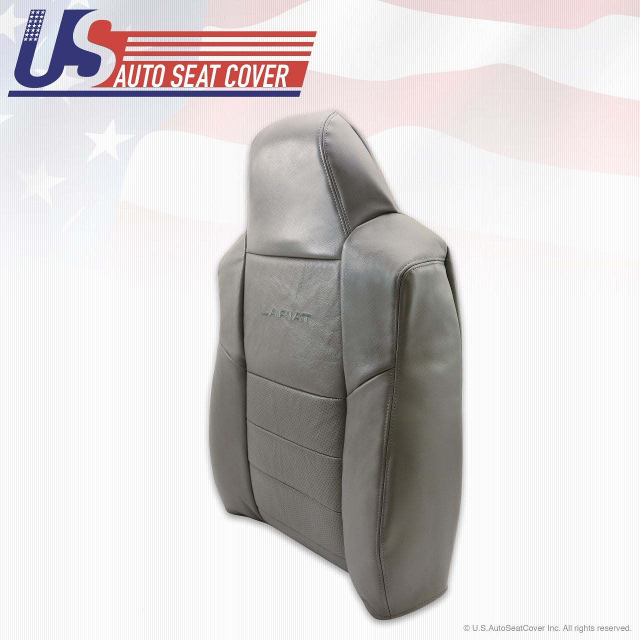 2002 - 2007 Ford F-250 Diesel 4X4 Driver Bottom & Back Leather Seat Covers Gray