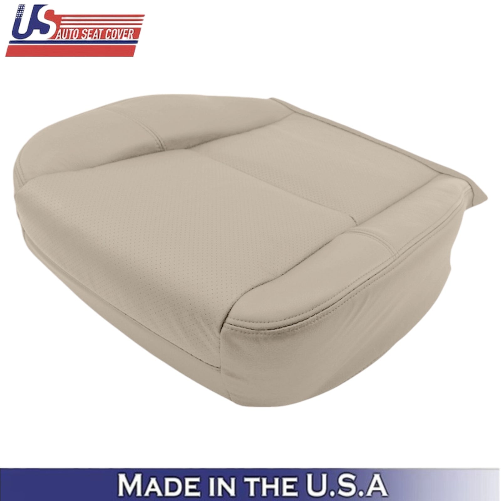 2009-2014 For GMC Sierra Denali Leather Front Bottom Seat Covers Light Cashmere