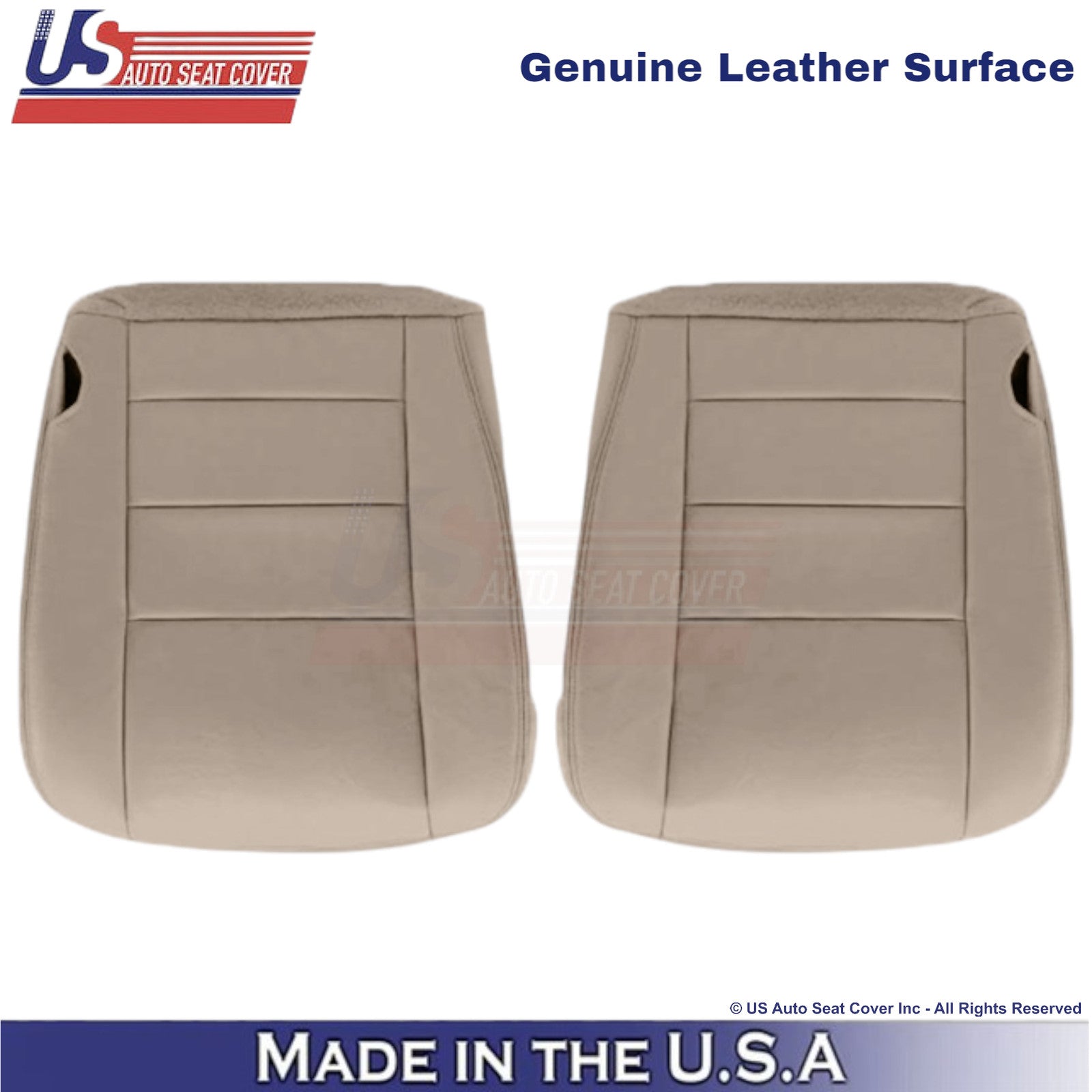 2003-2004 For Ford F250 F350 Lariat Leather Front Bottom Replacement Covers Tan