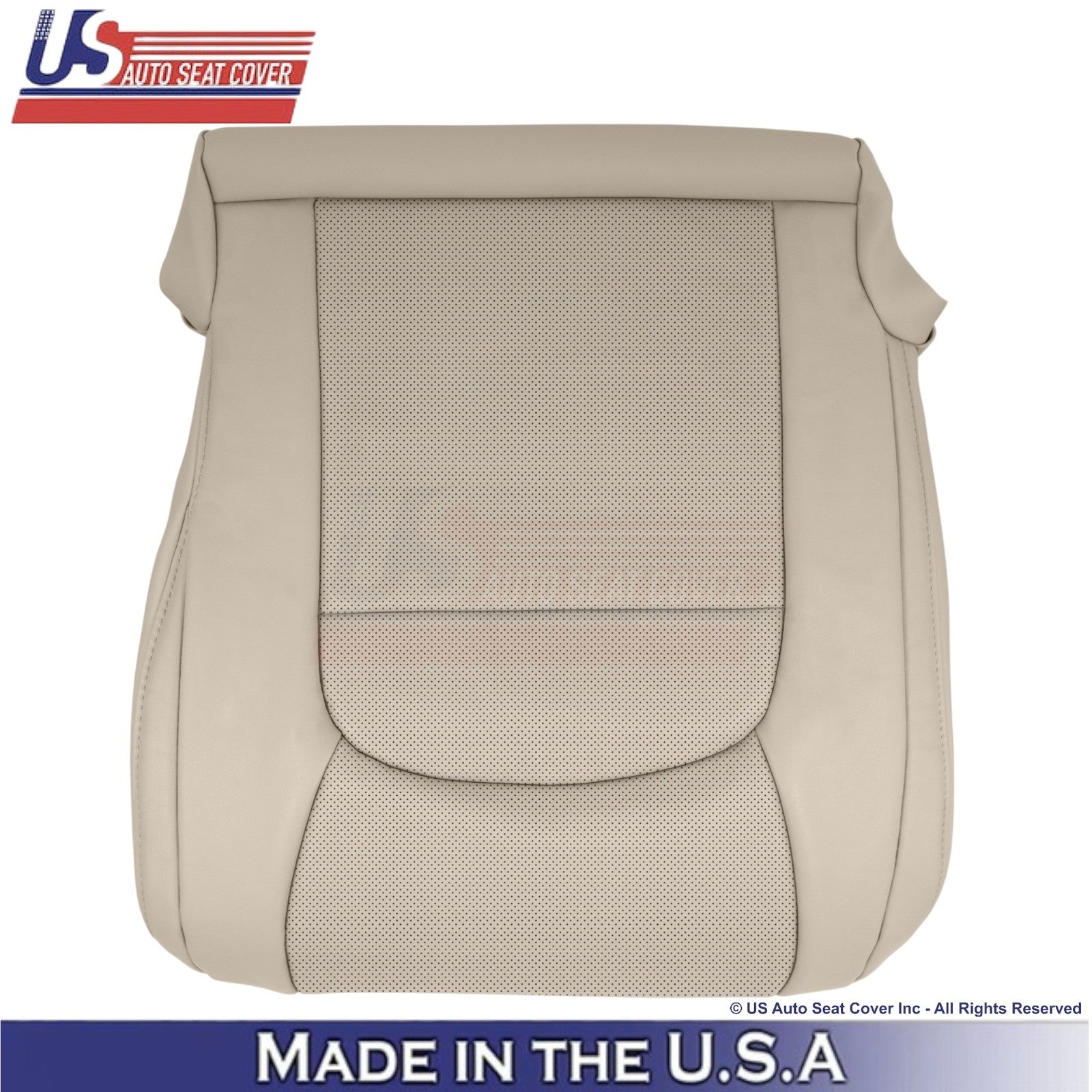 2008-2021 For Toyota Land Cruiser Genuine Leather Perf. Front Bottom Covers Tan