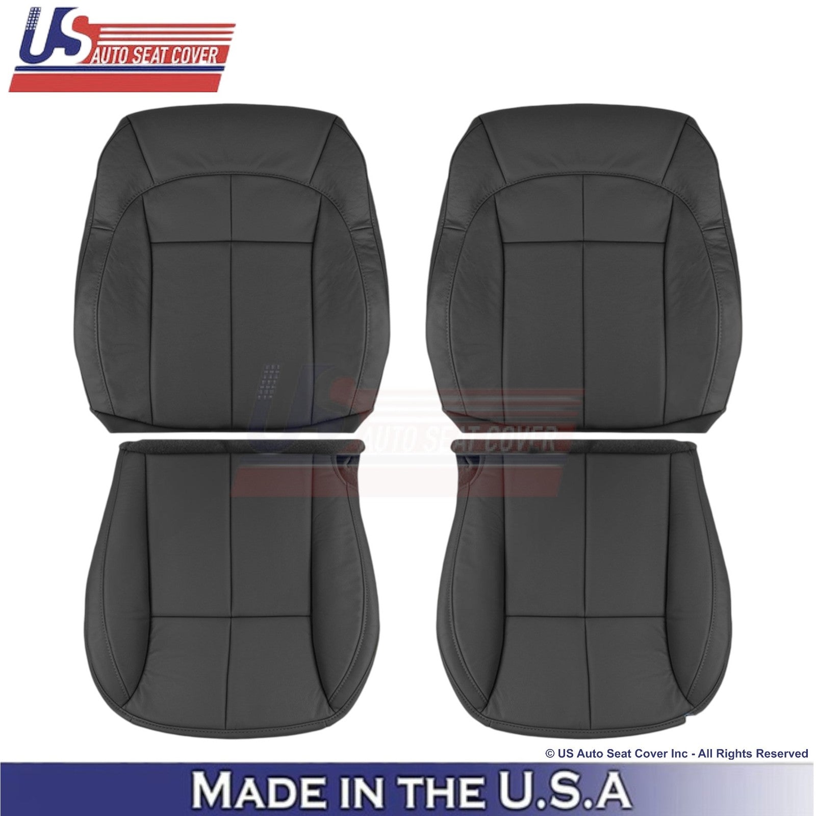 2001-2004 For Jeep Grand Cherokee Leatherette Front Seat Covers Dark Slate Gray