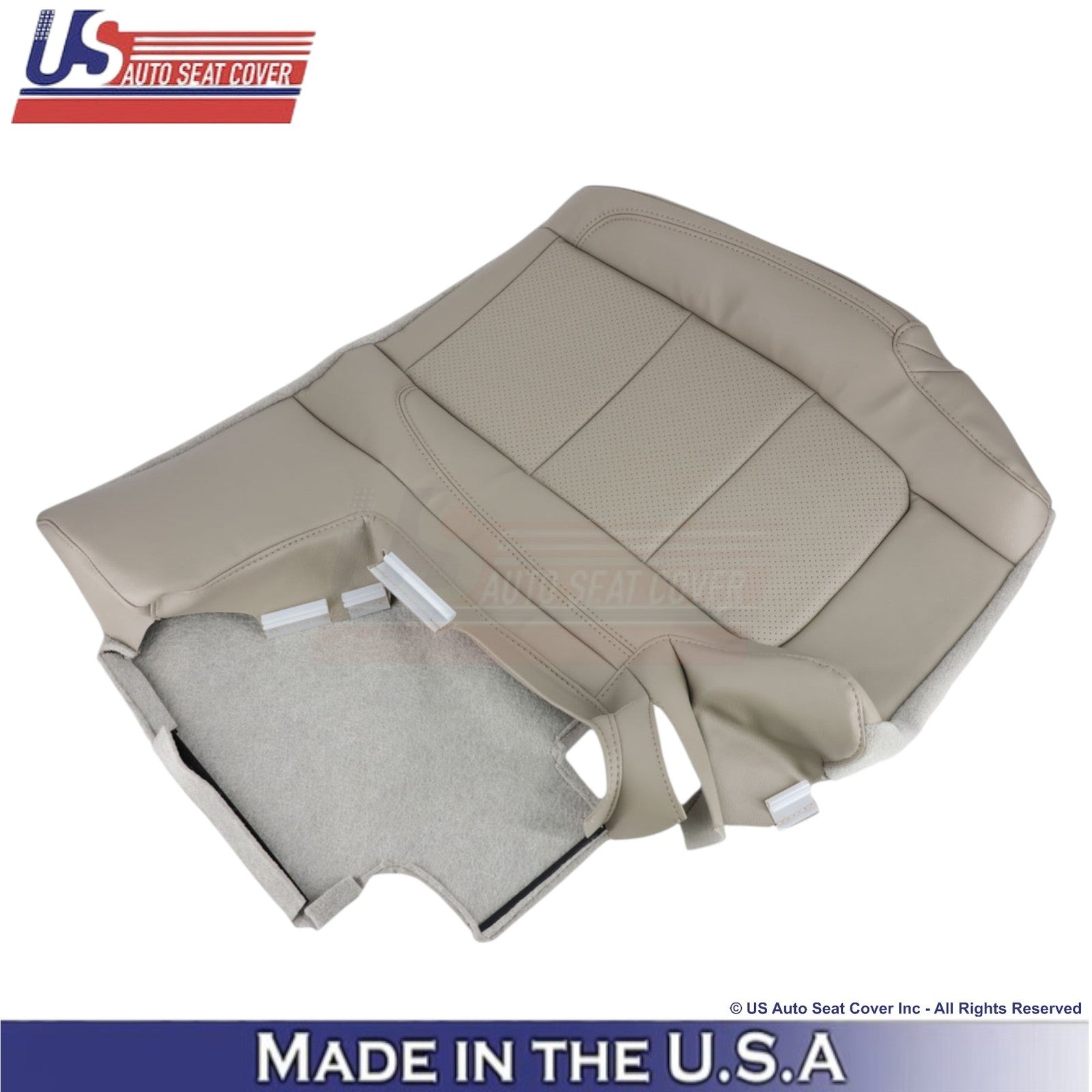 2011-2015 For Ford Explorer 2nd Row Left Top Leather Seat Cover Med. Light Stone