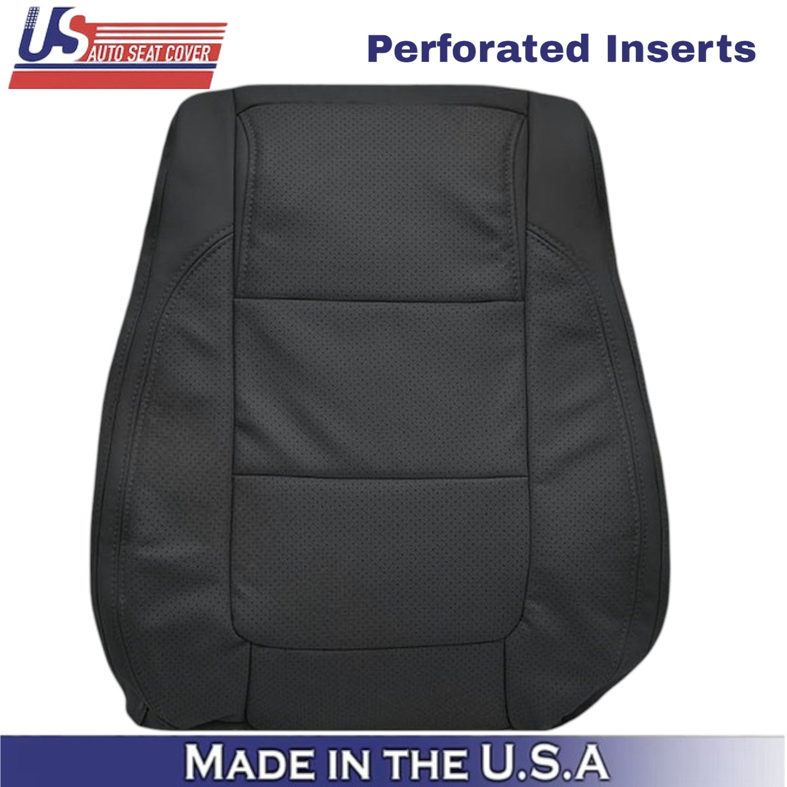 2011-2015 For Ford Explorer Limited Leatherette Passenger Top Seat Cover Black