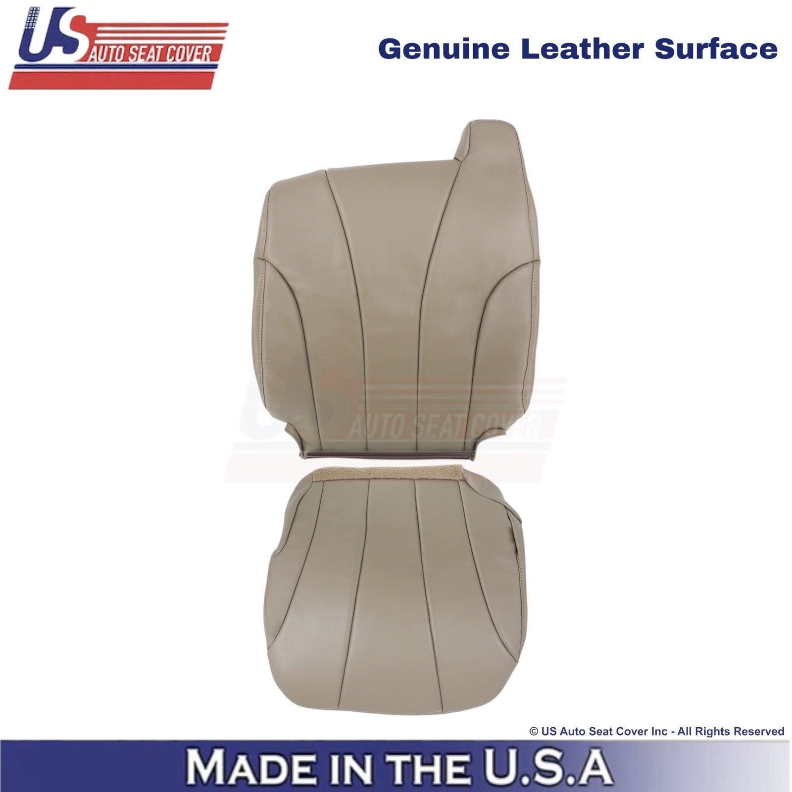 2001-2002 For Chevy Silverado W/T Leather Driver Side Seat Covers Medium Neutral