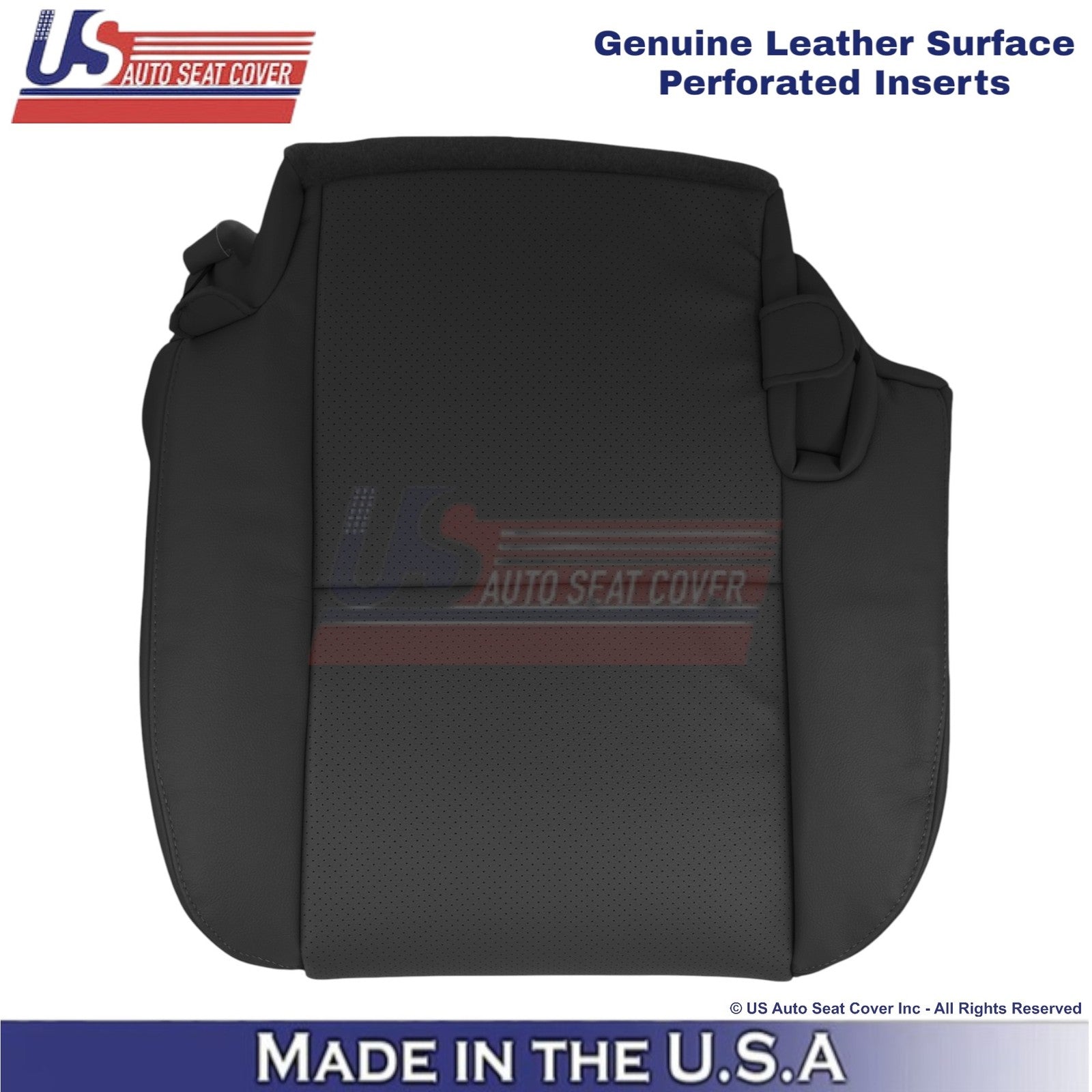 2010-2013 Fits Toyota Tundra Genuine Leather Perf. Rear Right Bottom Cover Black