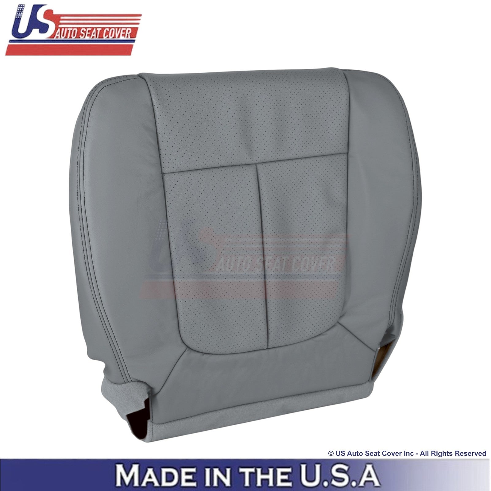 2011-2014 For Ford F150 Lariat Leatherette Perf Passenger Side Covers Steel Gray