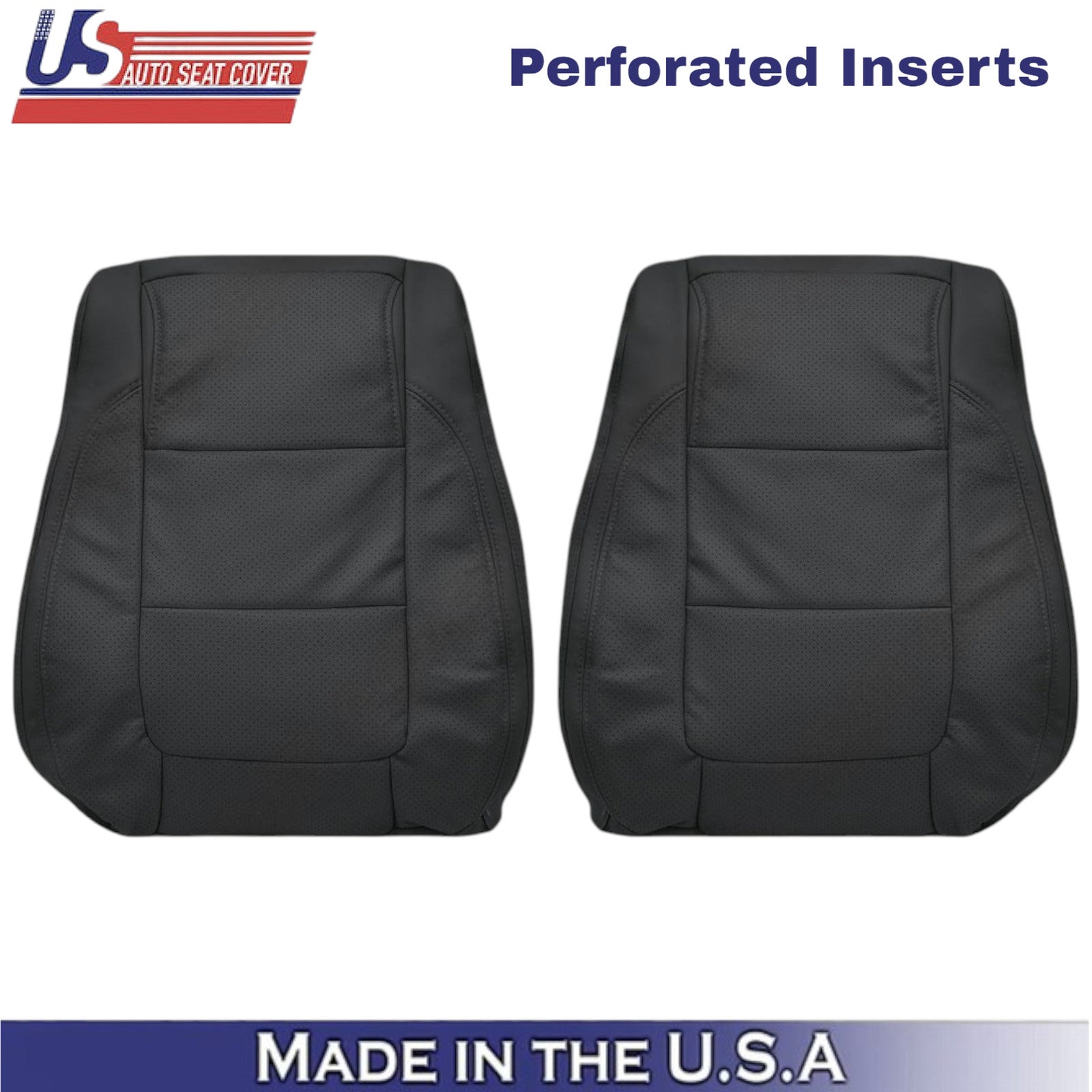 2011-2015 For Ford Explorer Limited Leatherette Front Top Covers Charcoal Black