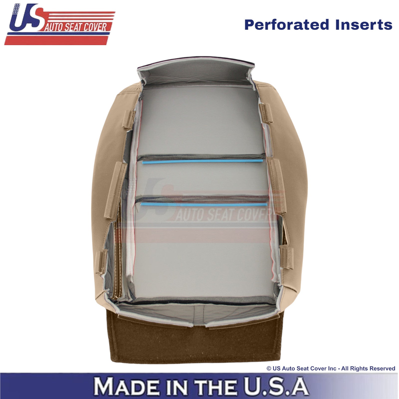 2011-2017 For Dodge Durango Genuine Leather Driver Replacement Seat Covers Tan